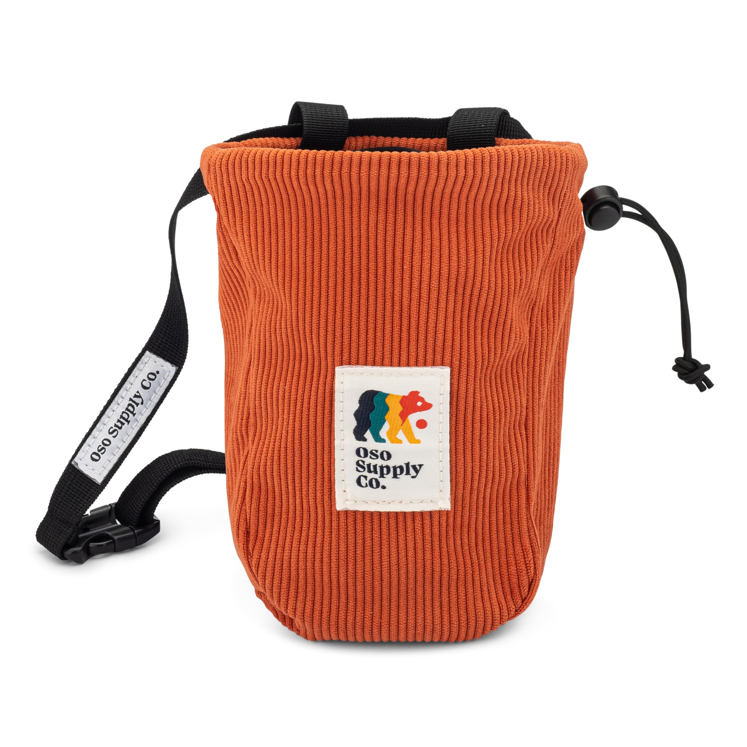 Vintage Corduroy Chalk Bag for Rock Climbing & Bouldering - Adjustable Belt & Zippered Pocket Chalk Bucket - Durable Rock Climbing Gear for Indoor Gym & Outdoor Climbing - Perfect for Sport Climbing, Training & Bouldering Competitions