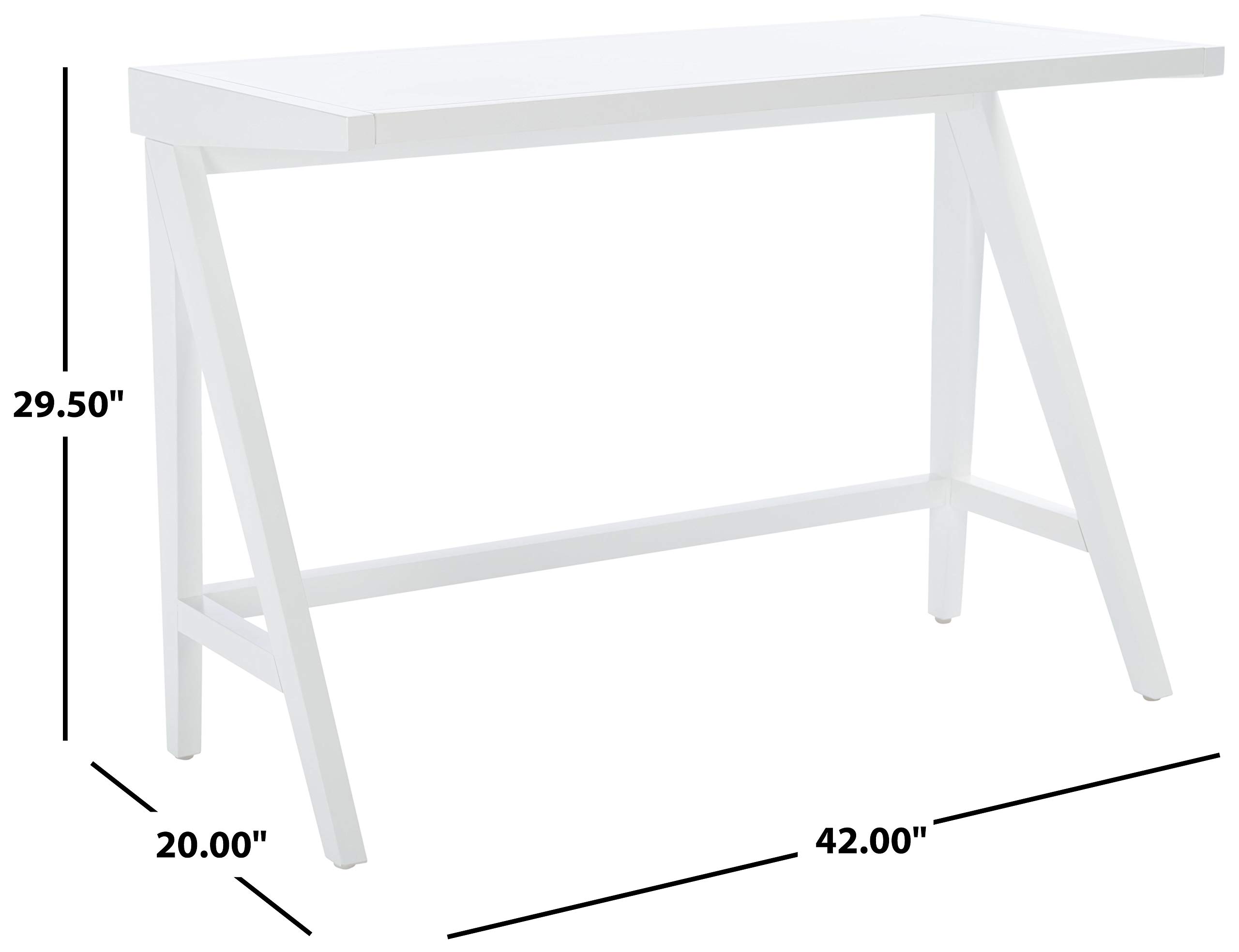 SAFAVIEH Home Collection Ripley White Desk DSK5001C - Modern Writing Desk for Home Office, Study & Workspace