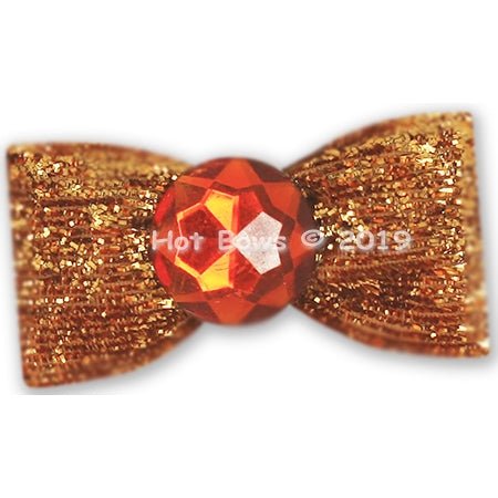 Bronzer Copper Ribbon Hair Bow for Women - Elegant Hair Accessory for Parties, Weddings & Special Occasions