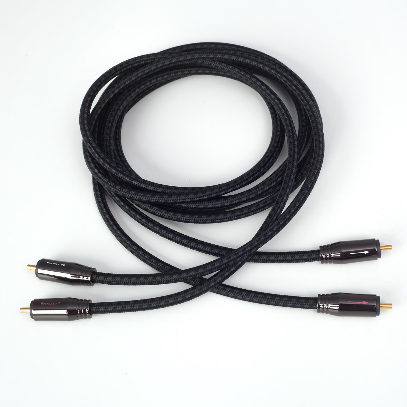 Premium Pangea Audio Premiere SE RCA Interconnect Cable - 1.5M Pair (3ft) for Hi-Fi Systems, Home Theater & Audiophile Setups - High-Quality Audio Connection for Turntables, Amplifiers & Speakers