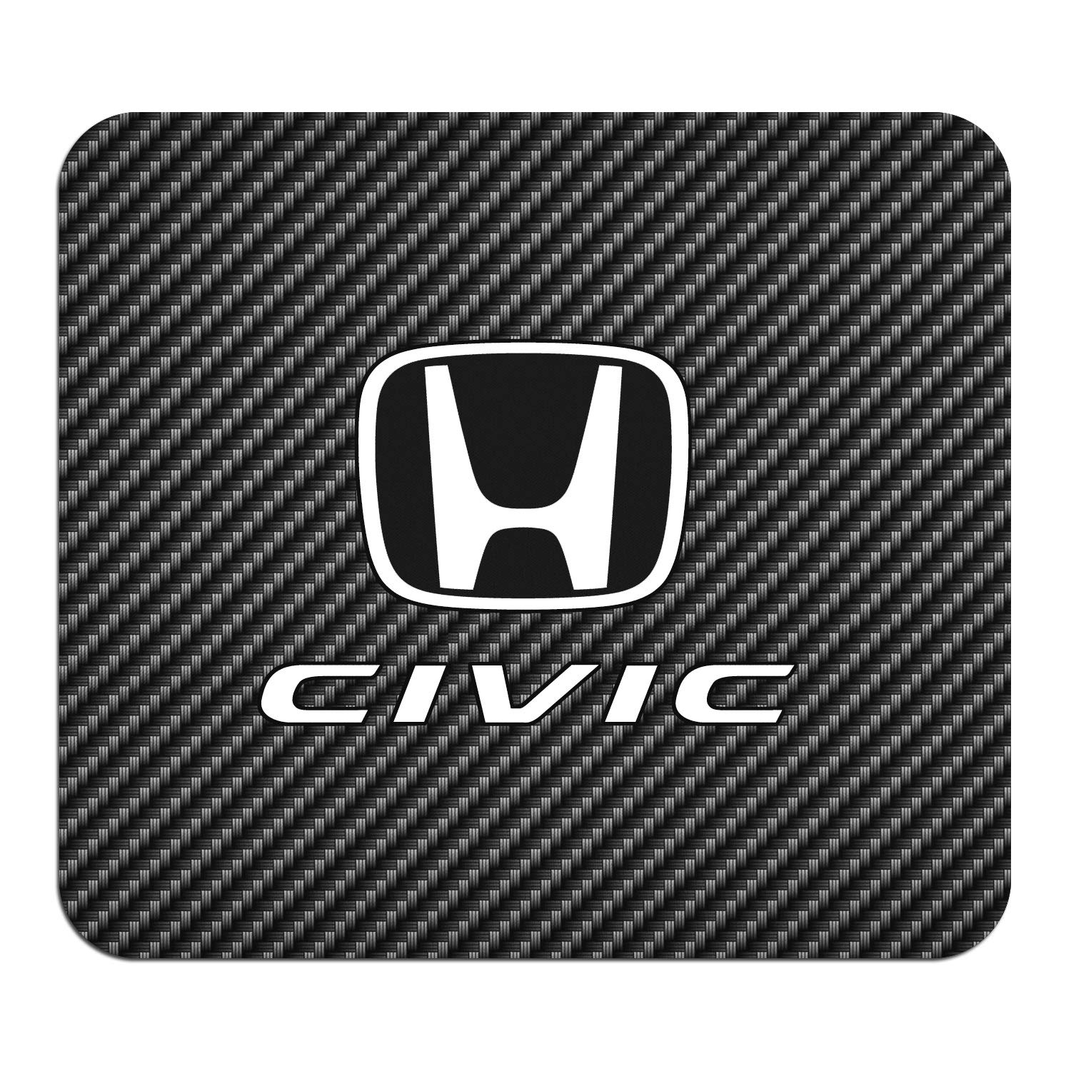 Premium Black Carbon Fiber Texture Mouse Pad for Honda Civic - Non-Slip Gaming & Office Desk Mat for PC/Laptop - Perfect for Racing Enthusiasts & Car-Themed Workspaces