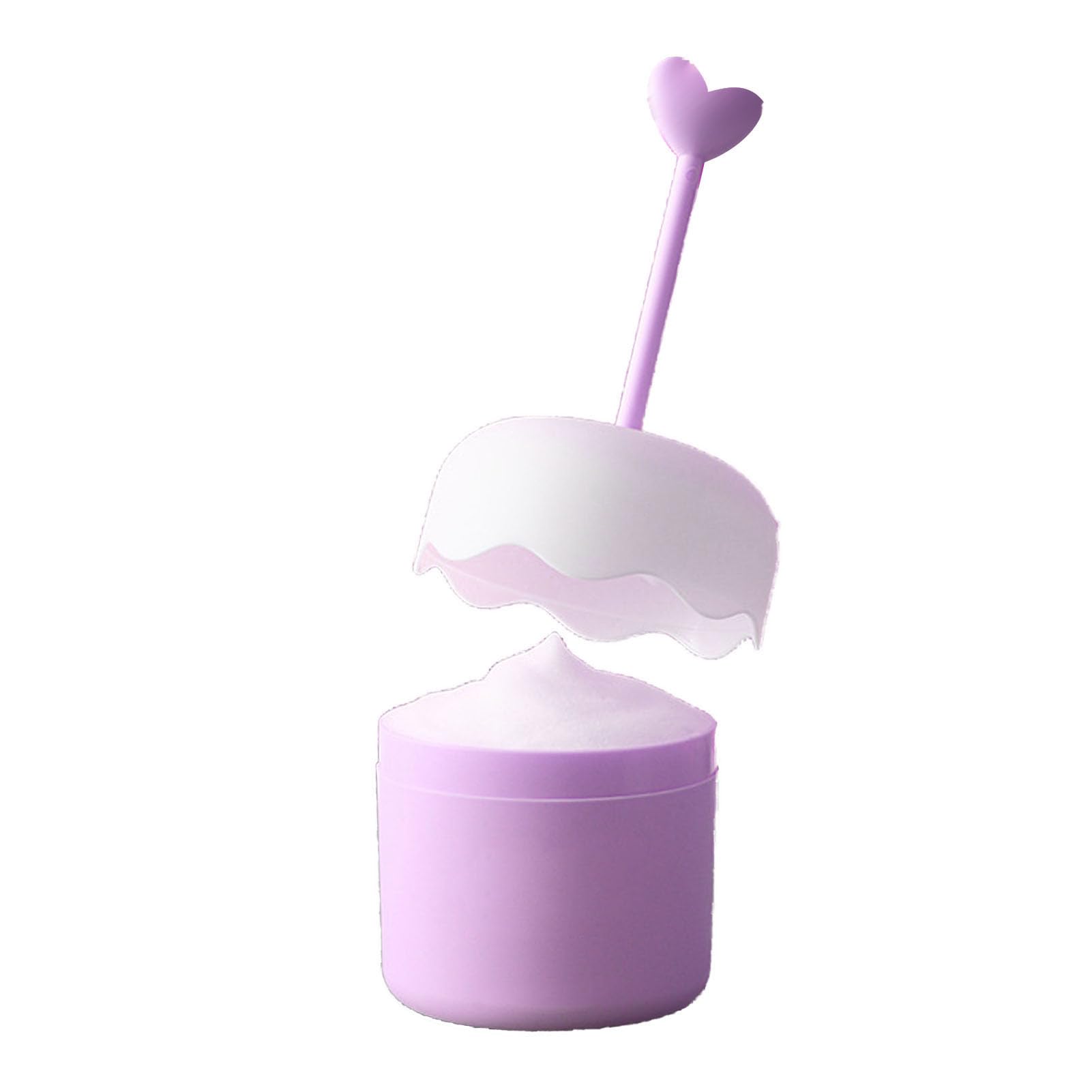 Portable Foam Maker Cup - Bubble Cleansing Device for Shower & Bath | Creates Rich Lather for Body Wash, Face Cleanser & Shaving | Travel-Friendly Bath Accessory (Purple)