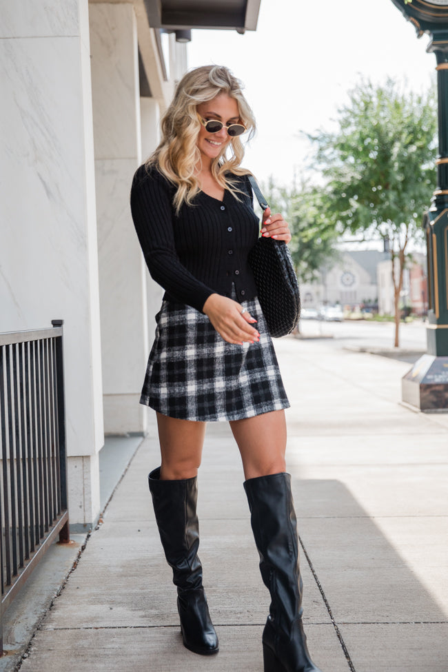Black Ribbed Cardigan for Women - Cozy Knit Sweater for Fall & Winter | Perfect for Layering, Office Wear & Casual Outfits
