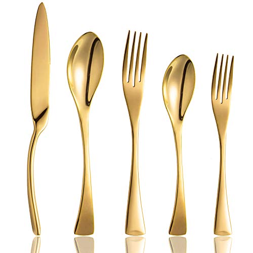 Gold 20 Pieces Flatware Set