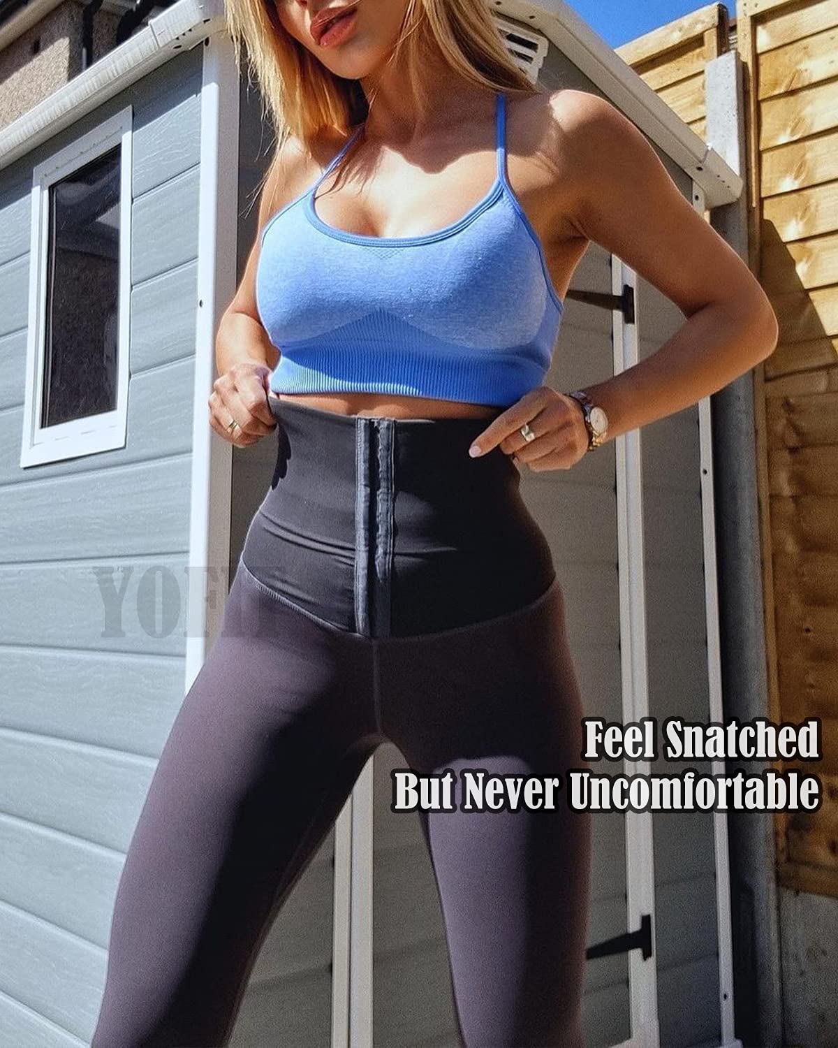 High Waist Corset Leggings for Women - Tummy Control Shapewear with Waist Trainer | Compression Yoga Pants for Workout & Daily Wear
