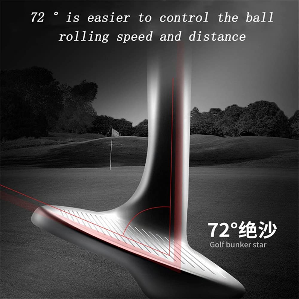 BigGold 72 Degree Golf Sand Wedge for Men & Women - Right Handed Stainless Steel Golf Club with High Loft for Bunker Shots & Short Game (Silver) - Perfect for Sand Traps, Rough Terrain & Approach Shots
