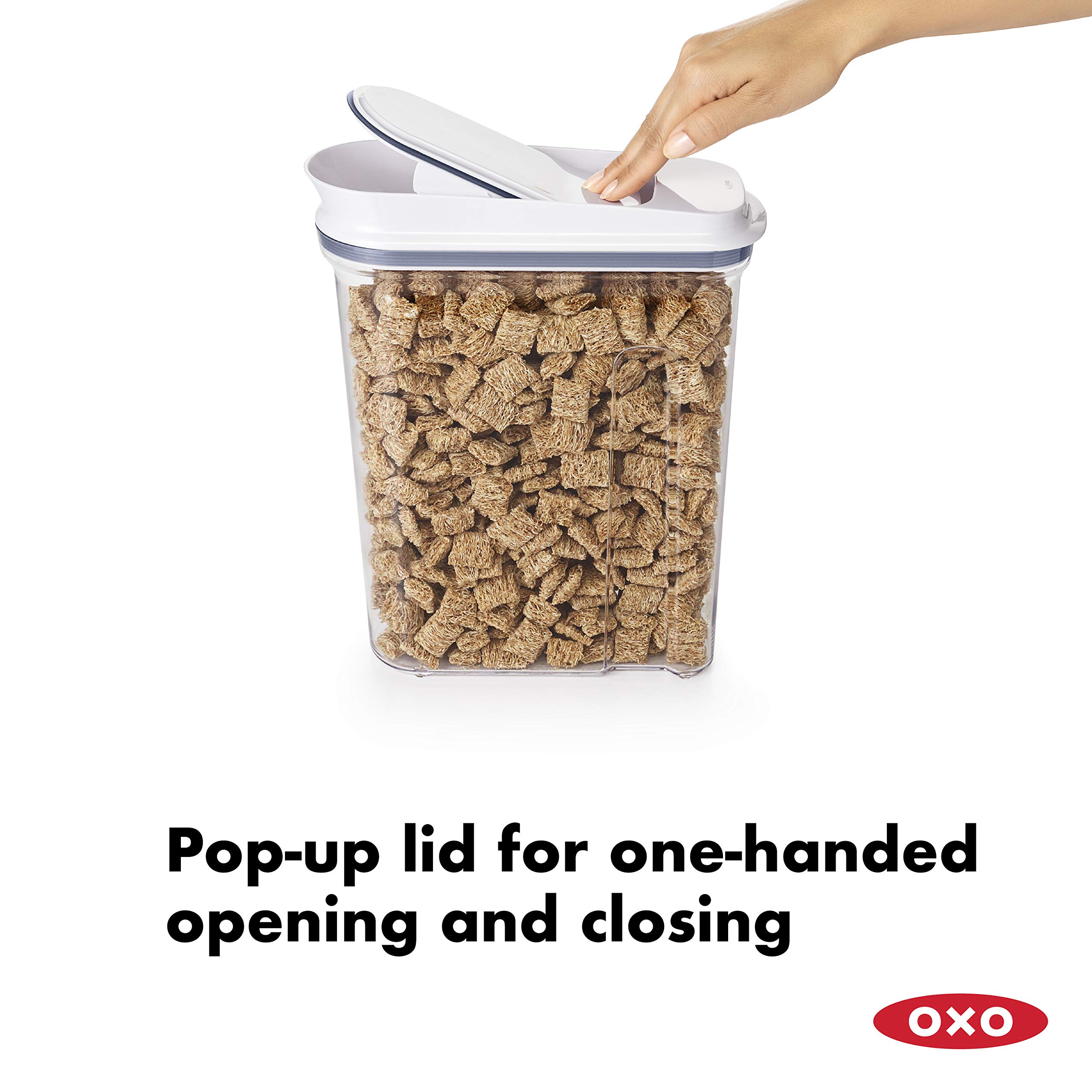 OXO Good Grips 6-Piece Airtight Food Storage Canister Set with Measuring Scoops & 3-Piece POP Cereal Dispenser - Kitchen Organization for Flour, Sugar, Coffee, Cereal - Perfect for Pantry, Countertop & Bulk Food Storage