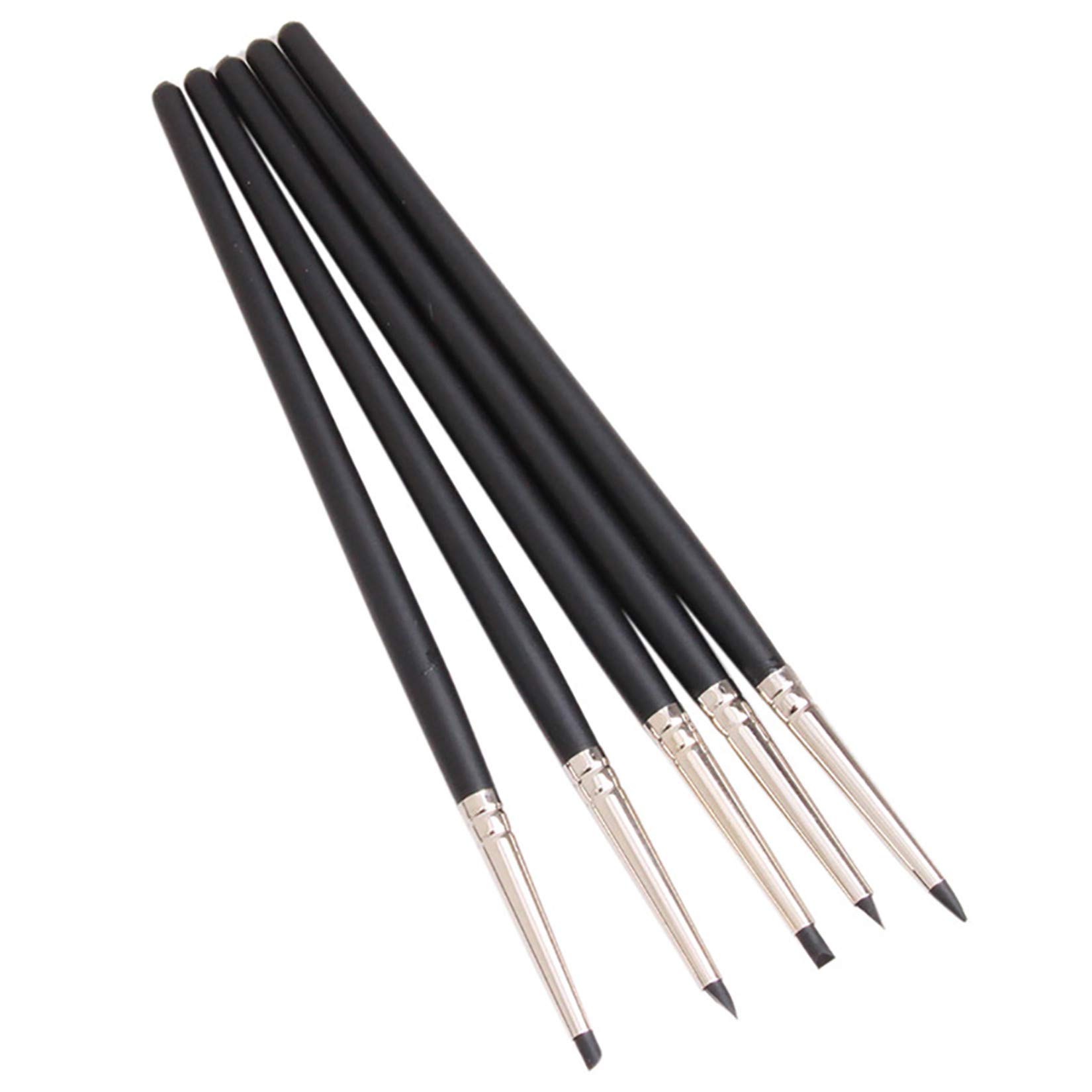 5 Pcs Flexible Silicone Rubber Clay Sculpting Tools - Polymer Clay Modeling Kit with Silicone Paint Pen for Pottery, DIY Crafts & Art Projects - Perfect for Beginners & Professional Artists