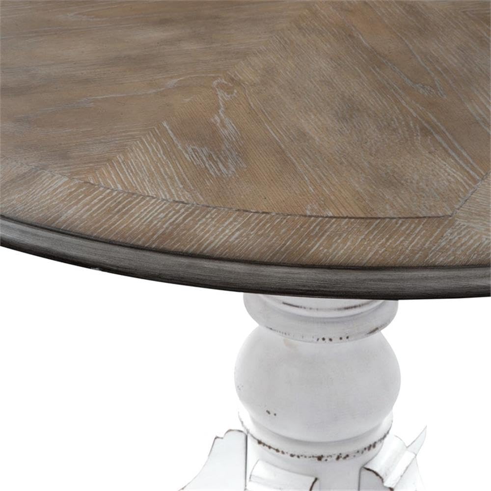 Liberty Furniture Magnolia Manor Drop Leaf Kitchen Dining Table - Antique White Finish - Perfect for Small Spaces, Breakfast Nooks & Cozy Dining Areas