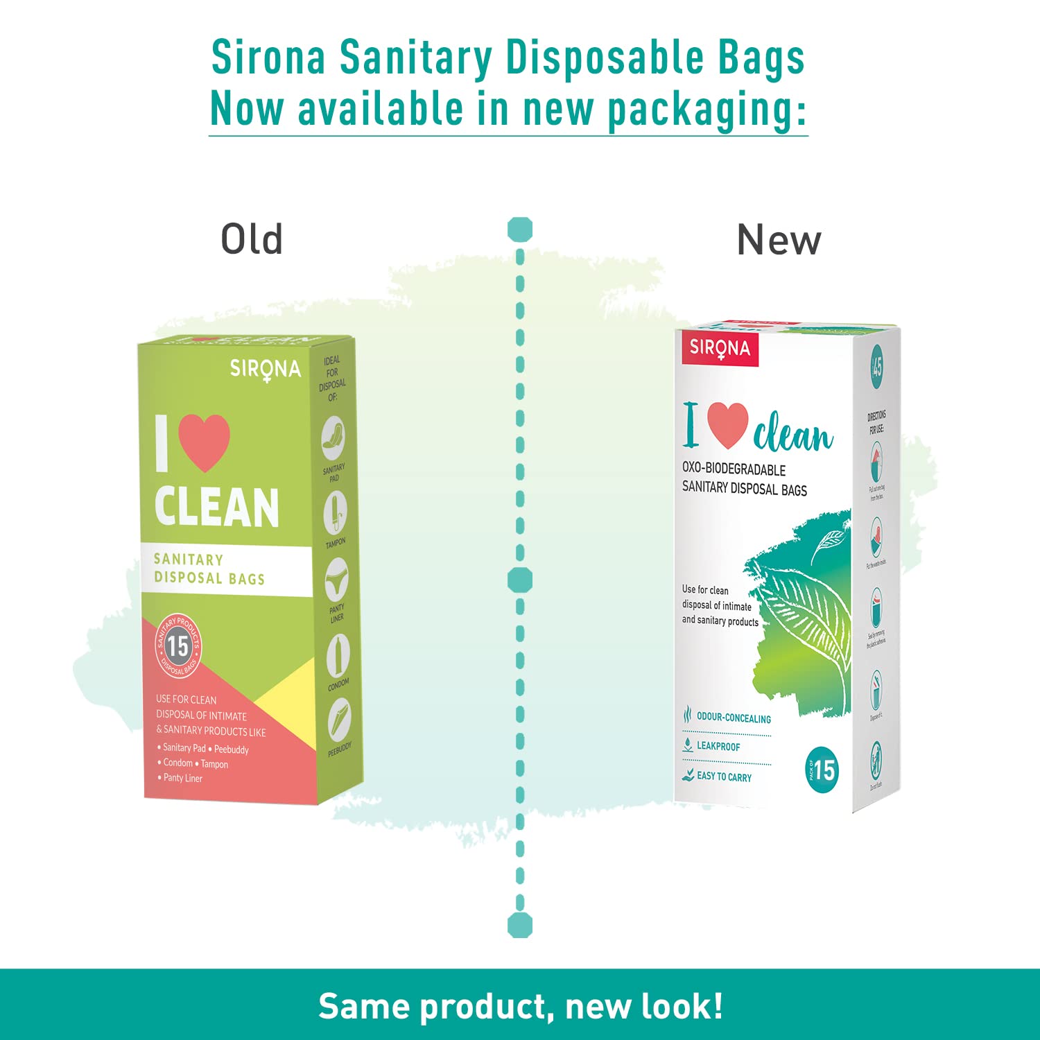 Sirona Disposable Hygiene Bags - 30 Count for Tampons, Sanitary Pads, Panty Liners & Condoms | Leak-Proof & Odor-Control Menstrual Waste Disposal | Perfect for Travel, Gym, Work & Public Restrooms