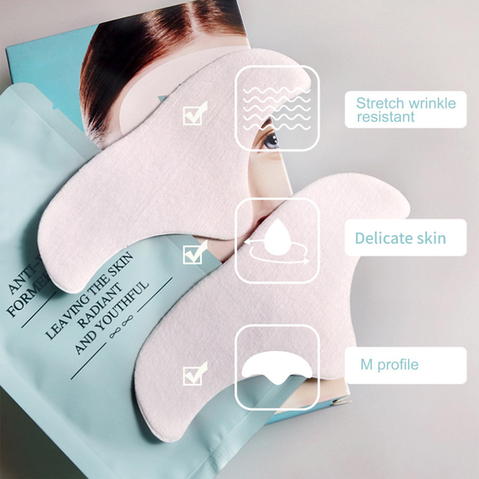 **Forehead Wrinkle Patches with Aloe & Collagen – Overnight Anti-Aging Treatment for Fine Lines & Wrinkles (10 Pcs) – Perfect for Nighttime Skincare & Smoothing Forehead Wrinkles**