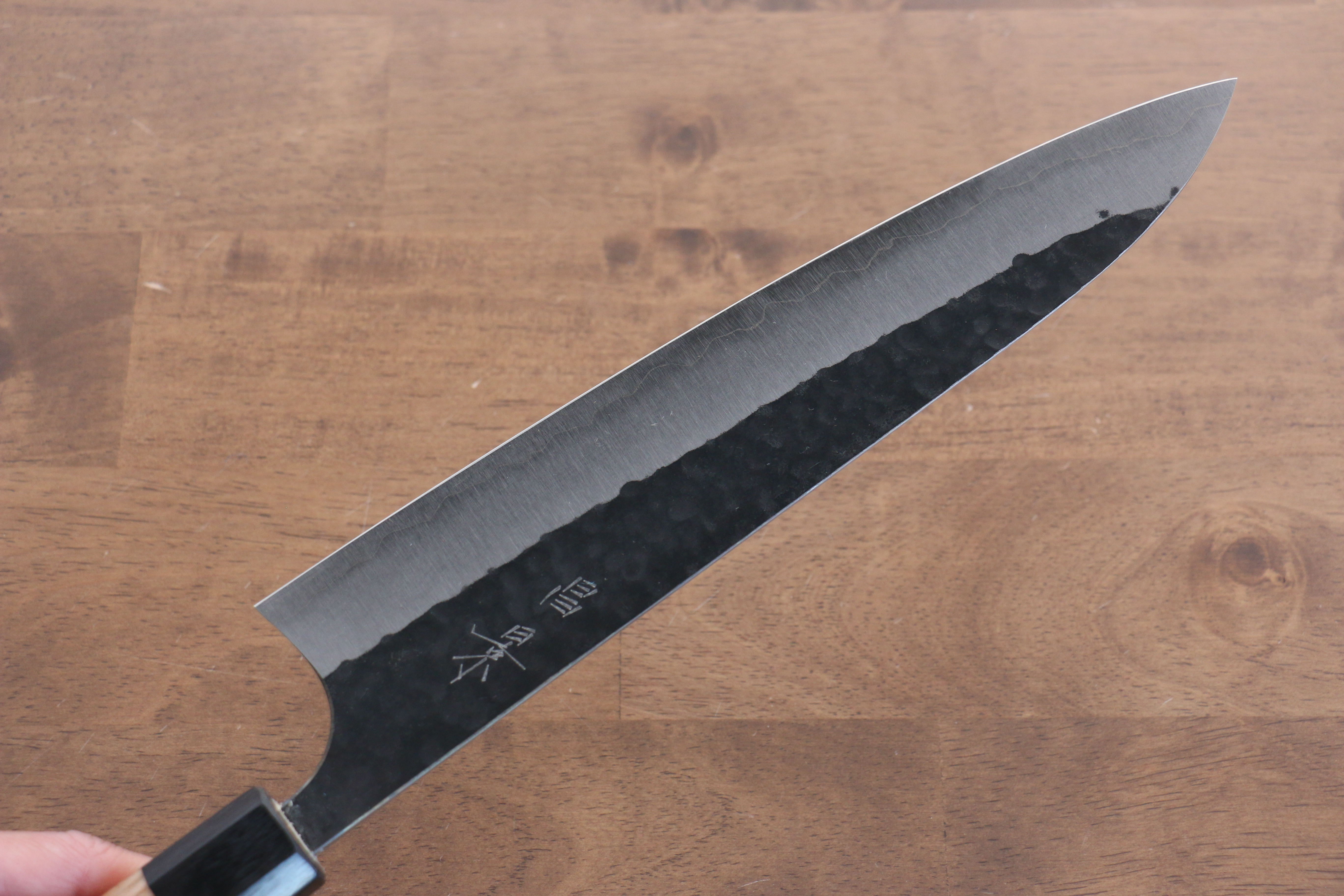 Masakage Koishi Blue Super Gyuto Chef Knife 240mm - Japanese Damascus Steel Blade with American Cherry Wood Handle - Perfect for Sushi, Meat Cutting & Professional Kitchen Use