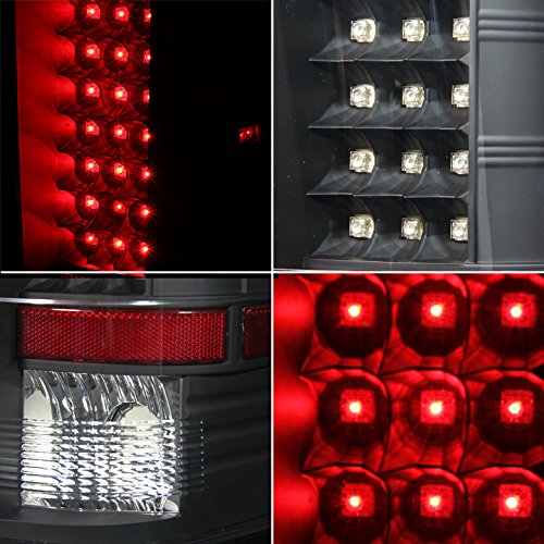 AKKON Full LED Tail Lights Brake Lamp Replacement for 2007-2013 Chevy Silverado Pickup Truck - Driver & Passenger Side - Black Housing - Enhanced Night Visibility & Safety for Off-Roading, Camping & Daily Commuting
