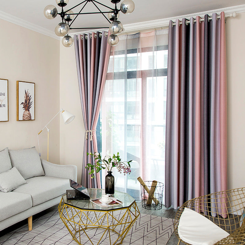 Willa Mediterranean Ombre Blackout Thermal Curtains - Custom Window Treatments for Bedroom & Living Room - Energy Efficient Light Blocking Drapes for Home Decor