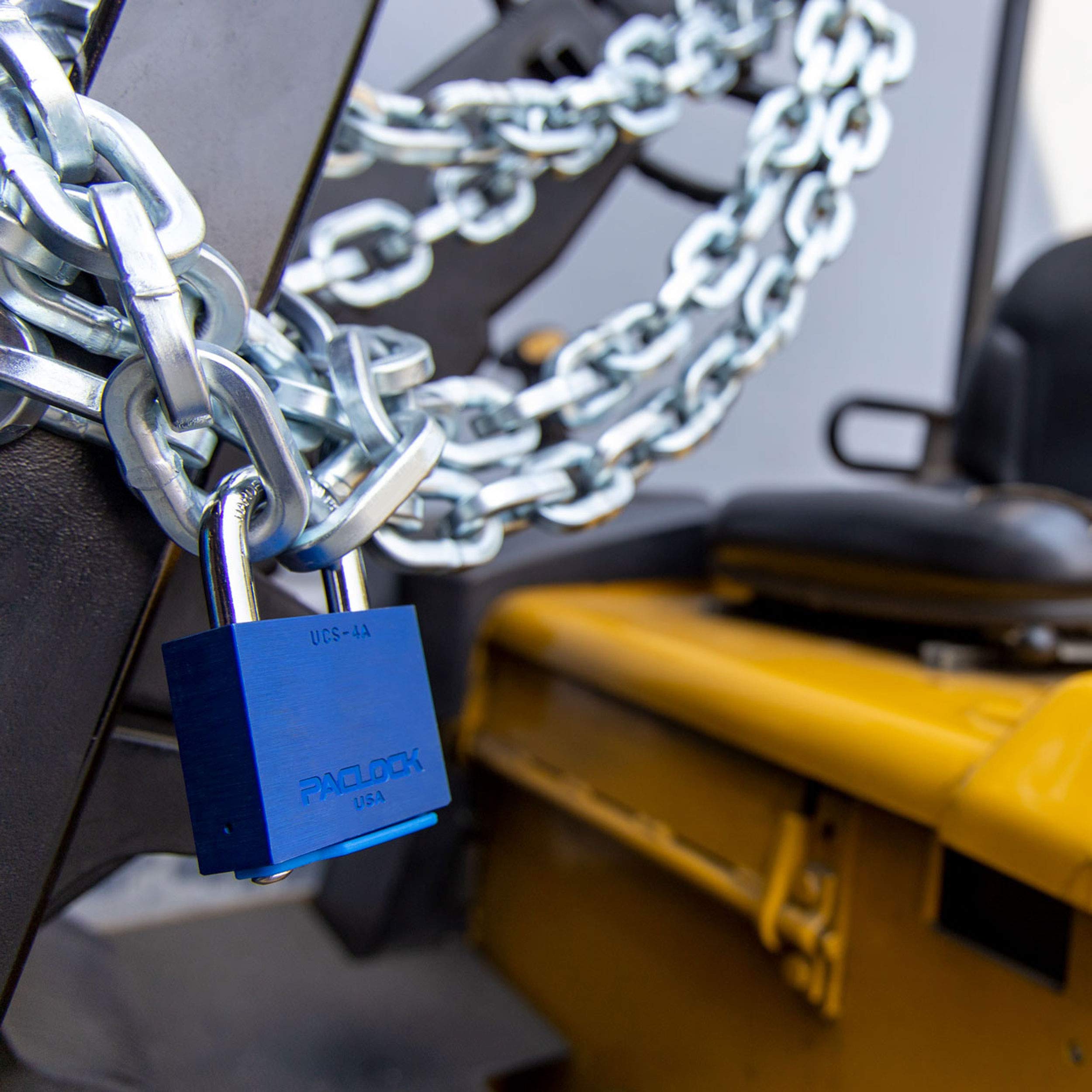 PACLOCK 13mm Square Chain - Heavy Duty Hardened Steel with Zinc Plating - 6 Feet Long - Made in USA - Ideal for Bicycle Locks, Motorcycle Security & Outdoor Equipment Protection
