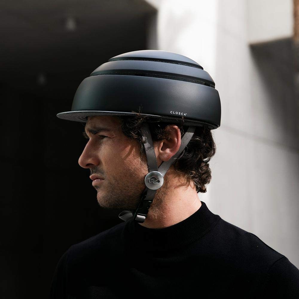 CLOSCA Foldable Bike Helmet with Visor - Lightweight & Collapsible Adult Cycling Helmet for Men & Women - Perfect for Commuting, Electric Scooters & Urban Cycling