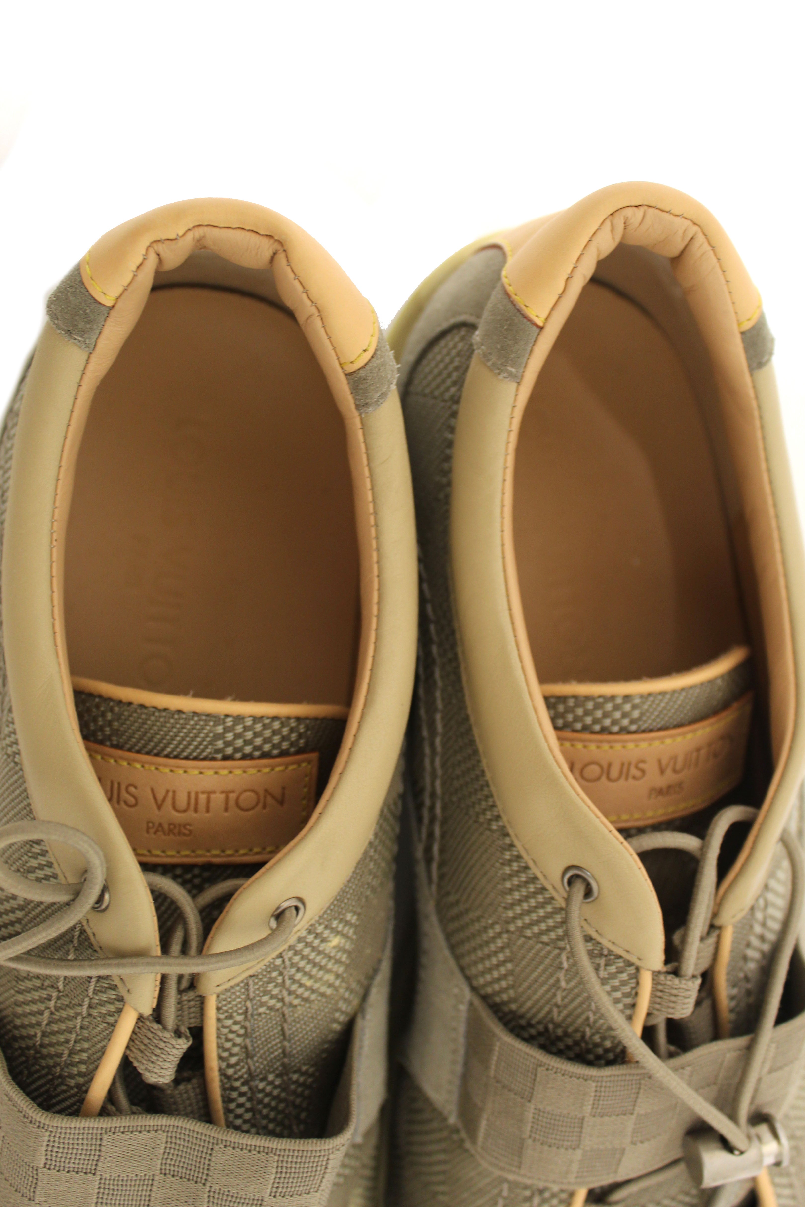 Authentic Louis Vuitton Men's Damier Geant Chronograph Sneakers Size 12 - Luxury Casual Shoes for Men, Perfect for Business Casual, Date Night & Urban Street Style