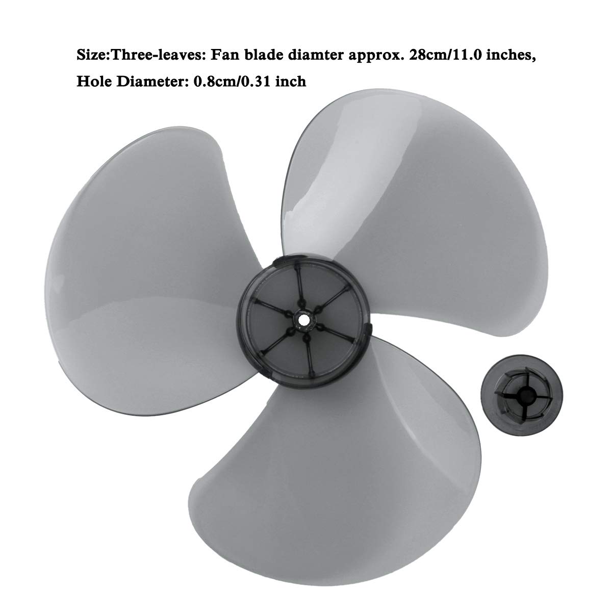 3/5 Blade Fan Replacement with Nut Cover - Grey for Standing & Table Fans