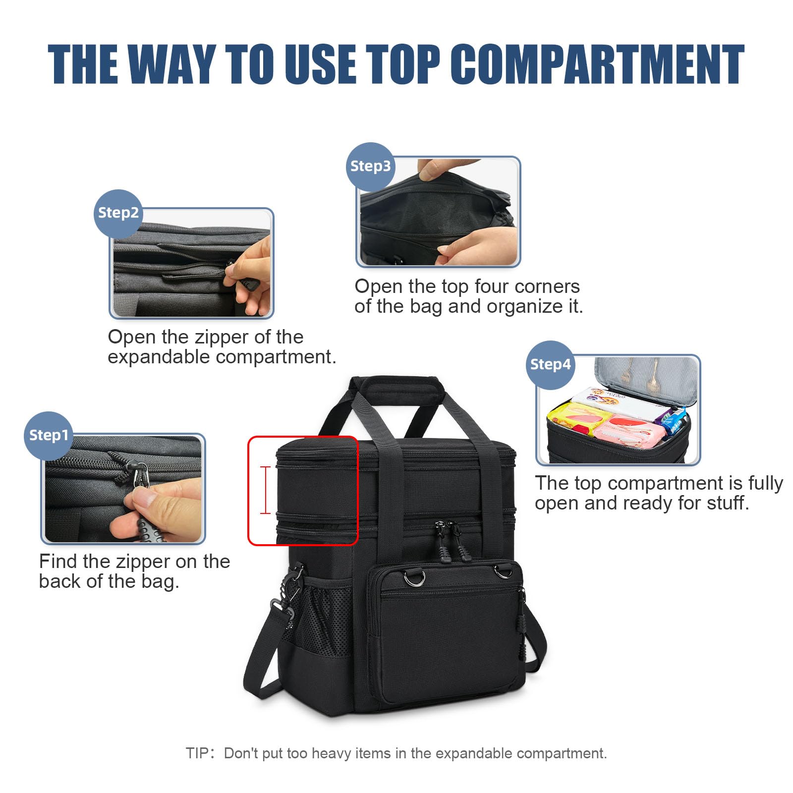 Insulated Lunch Box for Work & Travel - Leakproof Cooler Tote for Adults | Office, Picnic, Beach