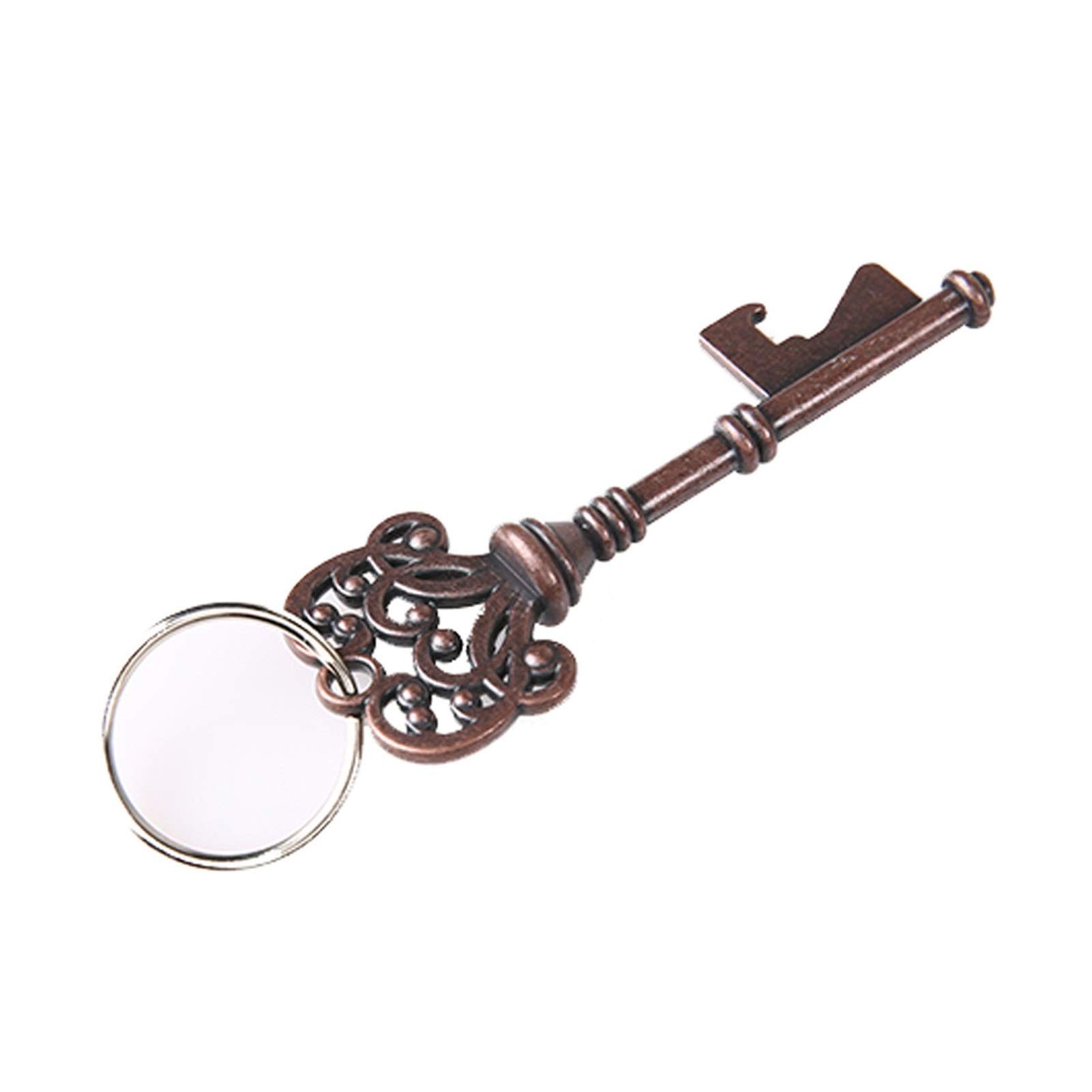 Portable Key-Shaped Steel Bottle Opener - Mini Beer & Wine Opener Tool with Keychain, Silver (Great for Camping, Parties & Outdoor Adventures)