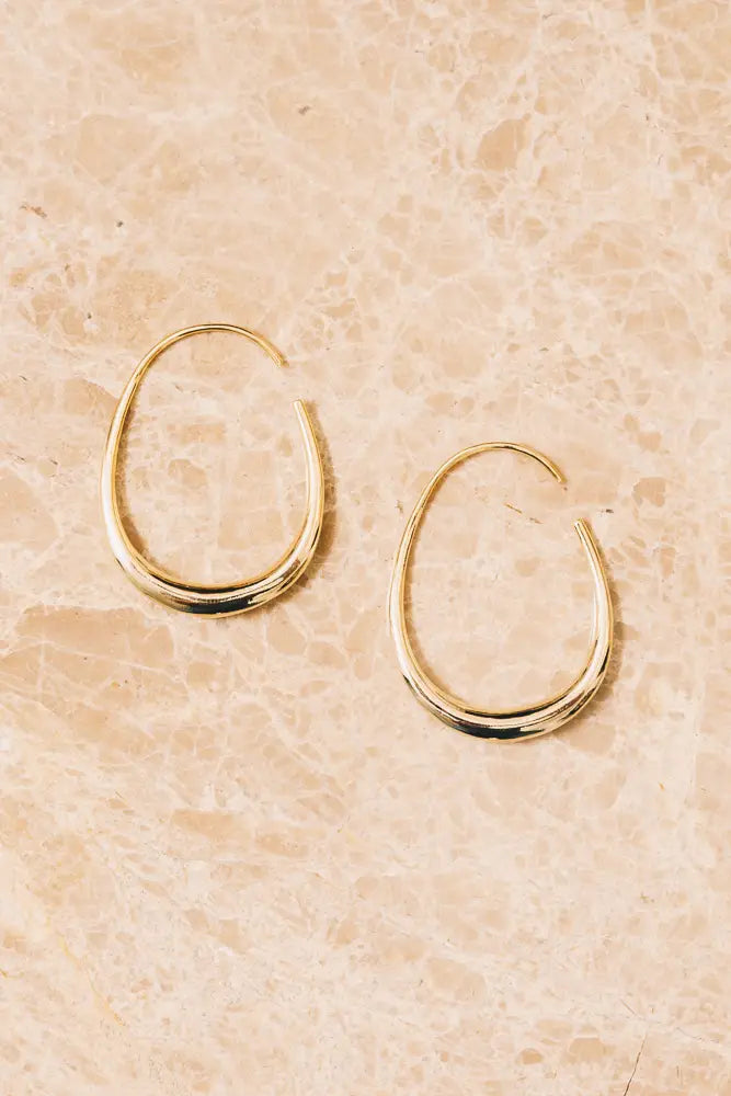 Frances Threader Hoop Earrings - 18K Gold Plated Dainty Jewelry for Women | Perfect for Everyday Wear, Date Nights & Special Occasions