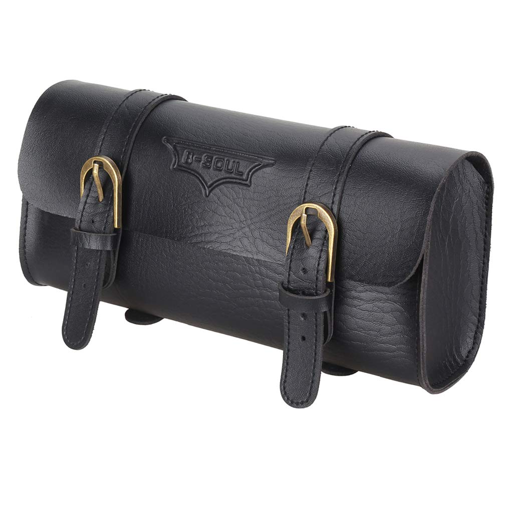 **DYNWAVE Waterproof Bike Handlebar Bag - Durable PU Leather Cycling Front Pack for Commuting, Touring & Outdoor Adventures**