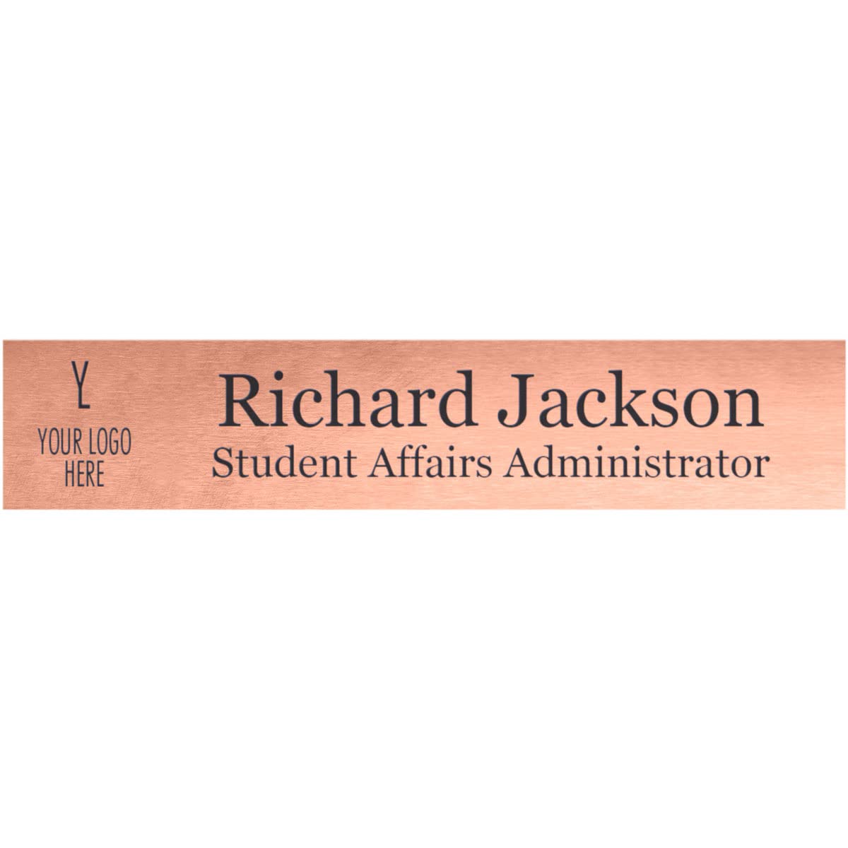 Premium Copper Office Plates (10 x 2 Inch) - Elegant Desk Name Plates for Professional Workspaces, Reception Desks & Corporate Gifts