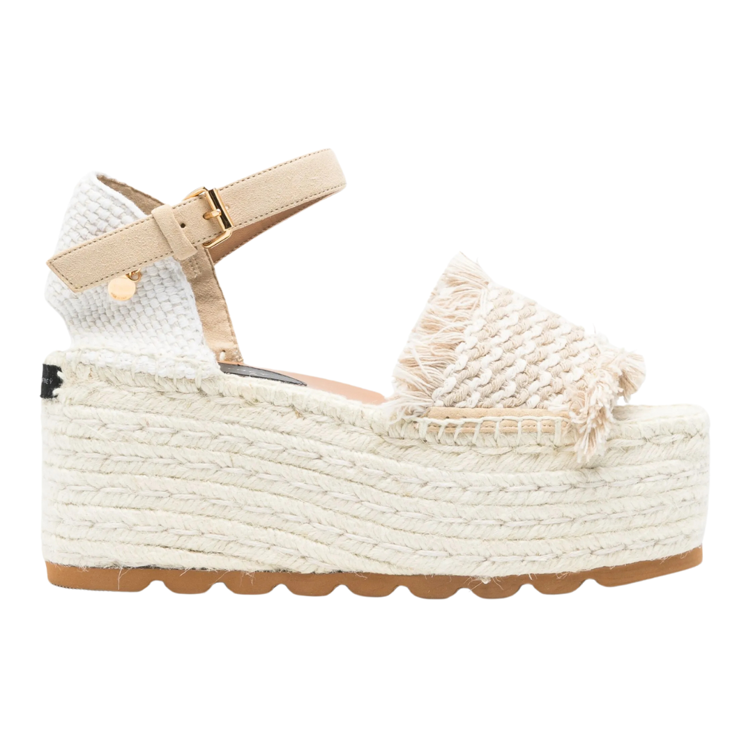 Gaia Jacquard Espadrille Platform Sandals - Women's Fashion Wedge Shoes with Comfortable Cork Sole | Perfect for Summer Outfits, Beach Vacations and Casual Wear