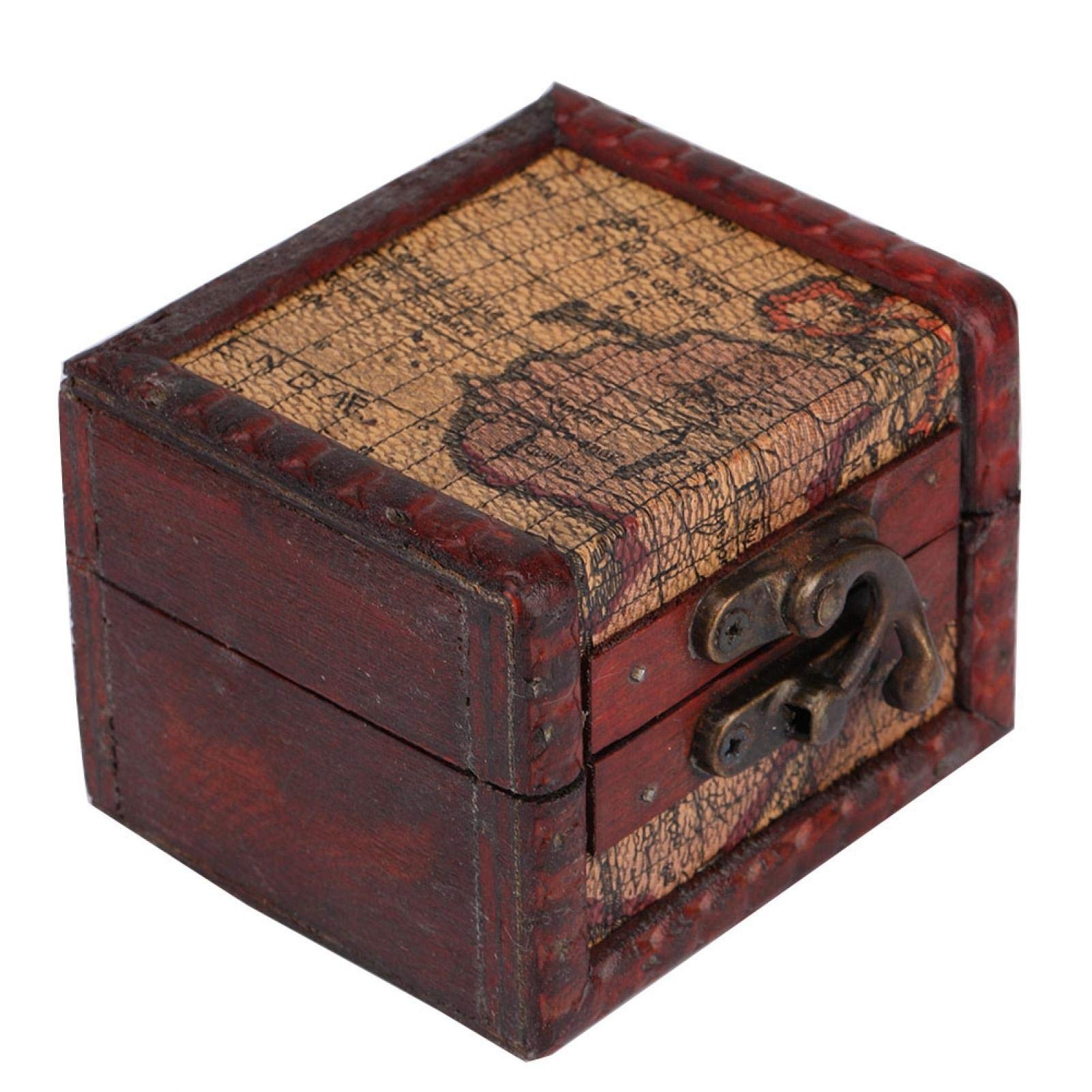 YUYTE Vintage Wooden Jewelry Box - Handmade Oriental Art Square Trunk for Jewelry Storage & Display | Perfect for Home Decor, Gift Giving & Organizing Valuables