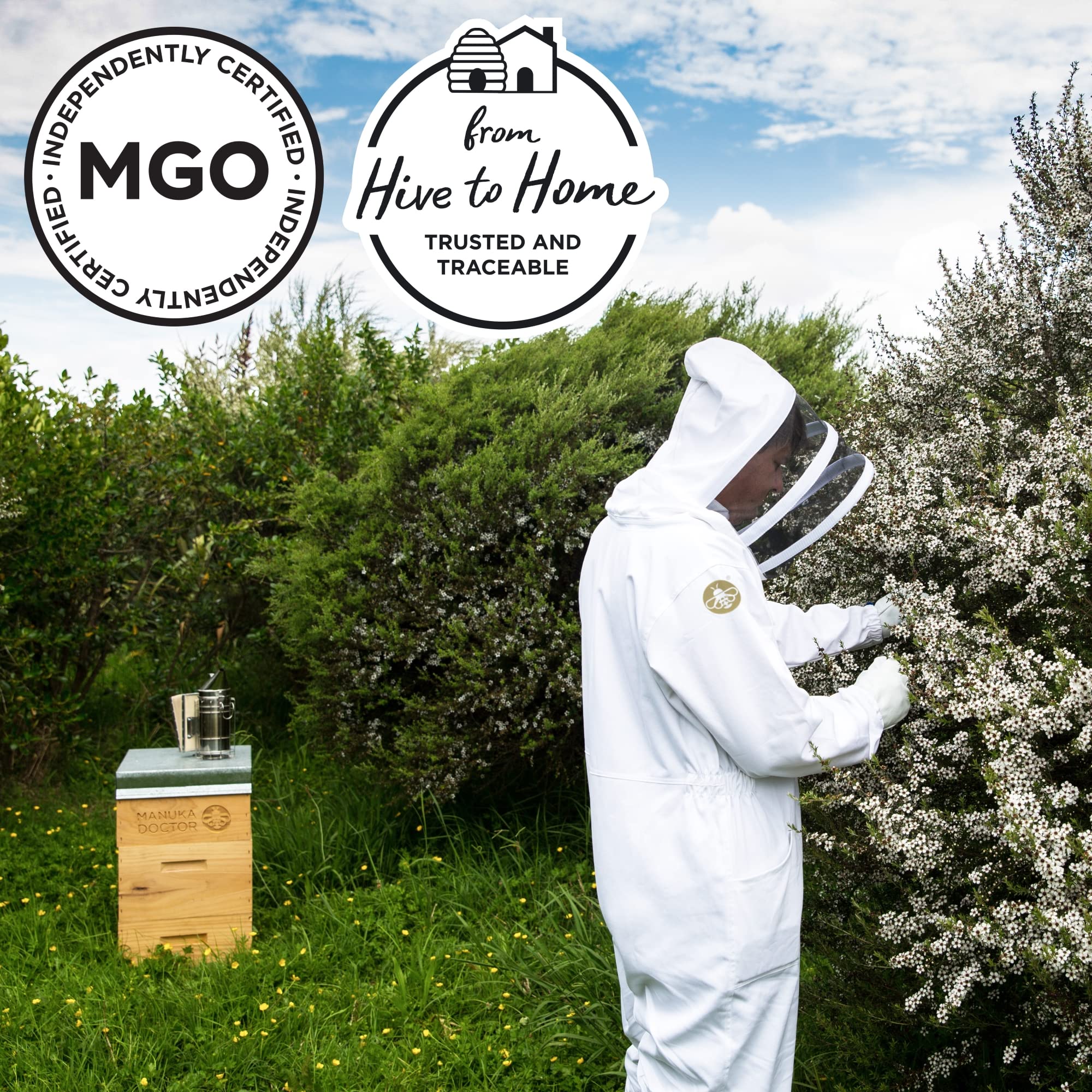 Manuka Doctor MGO 125+ Honey - Pure NZ Raw Monofloral for Immunity & Wellness