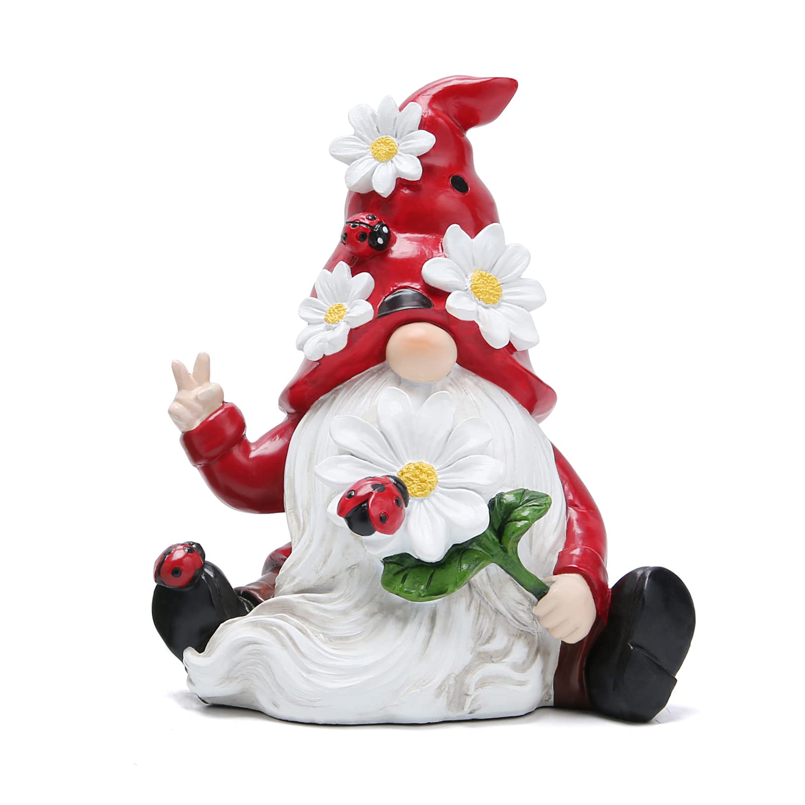 Ladybug Gnomes Decor - Spring Summer Outdoor Garden Ornaments, Cute Ladybug Figurines for Birthday Gifts (Mom, Women, Grandma) | Perfect for Garden Decor, Patio Display & Gift Giving