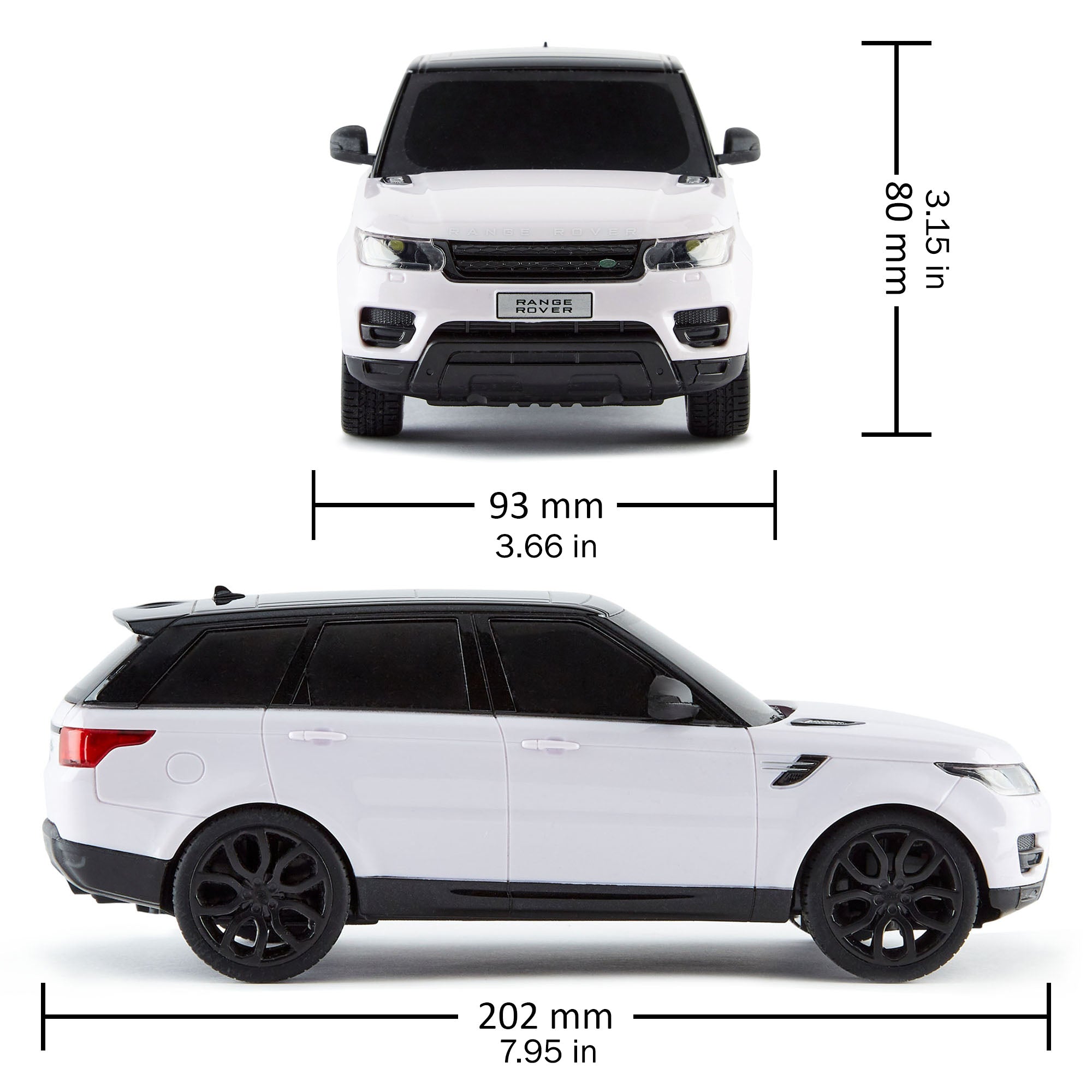1:24 Scale CMJ RC Cars Range Rover - 2.4GHz Remote Control SUV with LED Headlights, Off-Road Toy Vehicle for Kids & Adults - Perfect for Indoor & Outdoor Play, Birthday Gifts, Racing Competition