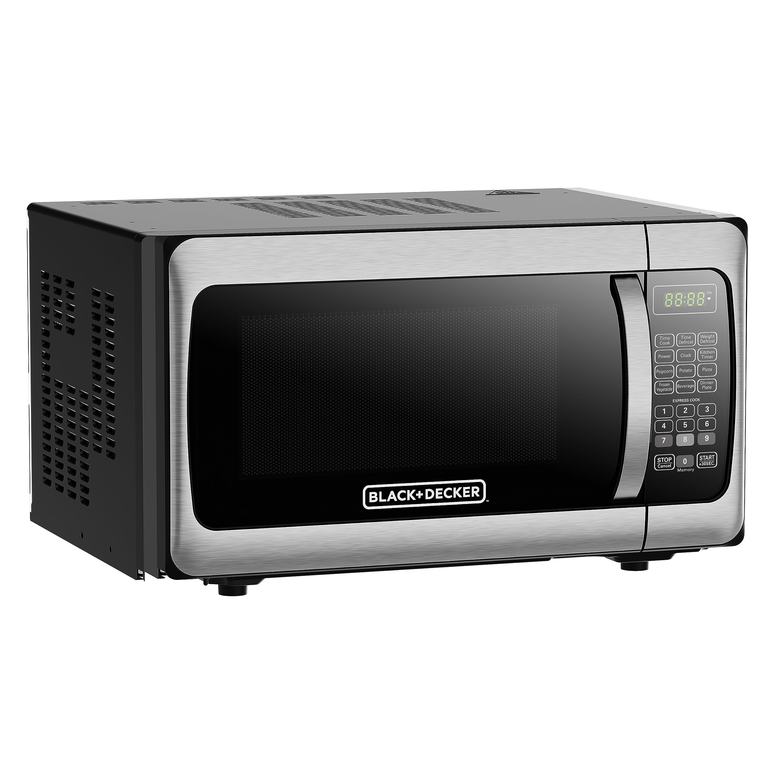 BLACK+DECKER EM031MGGX2 0.7 Cu. Ft. Stainless Steel Countertop Microwave Oven - Perfect for Small Kitchens, Dorms & Offices