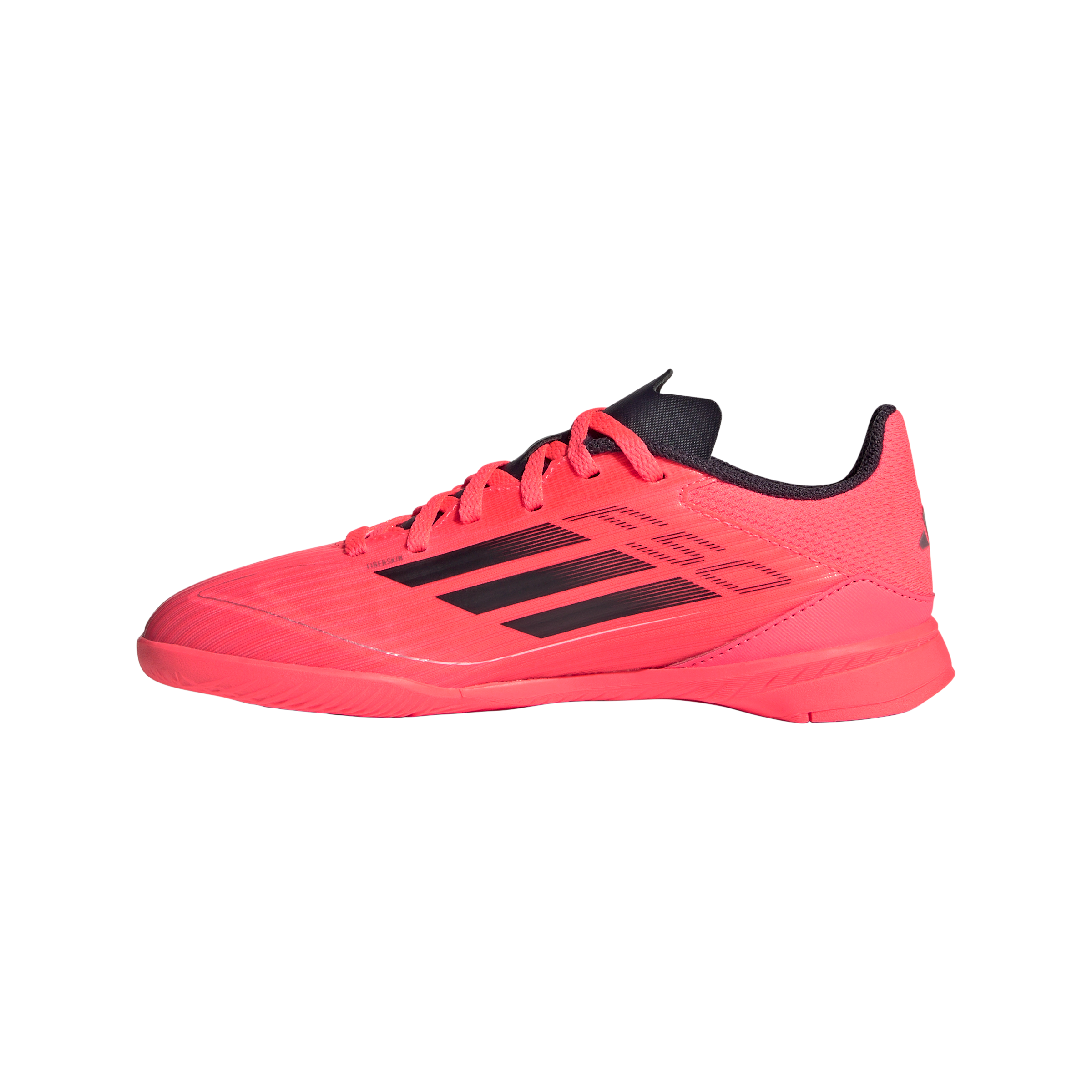 Adidas F50 League Indoor Junior Football Shoes - Turbo/Aurora Black/Platinum Metallic | Youth Soccer Cleats for Boys & Girls | Perfect for Indoor Training & Matches