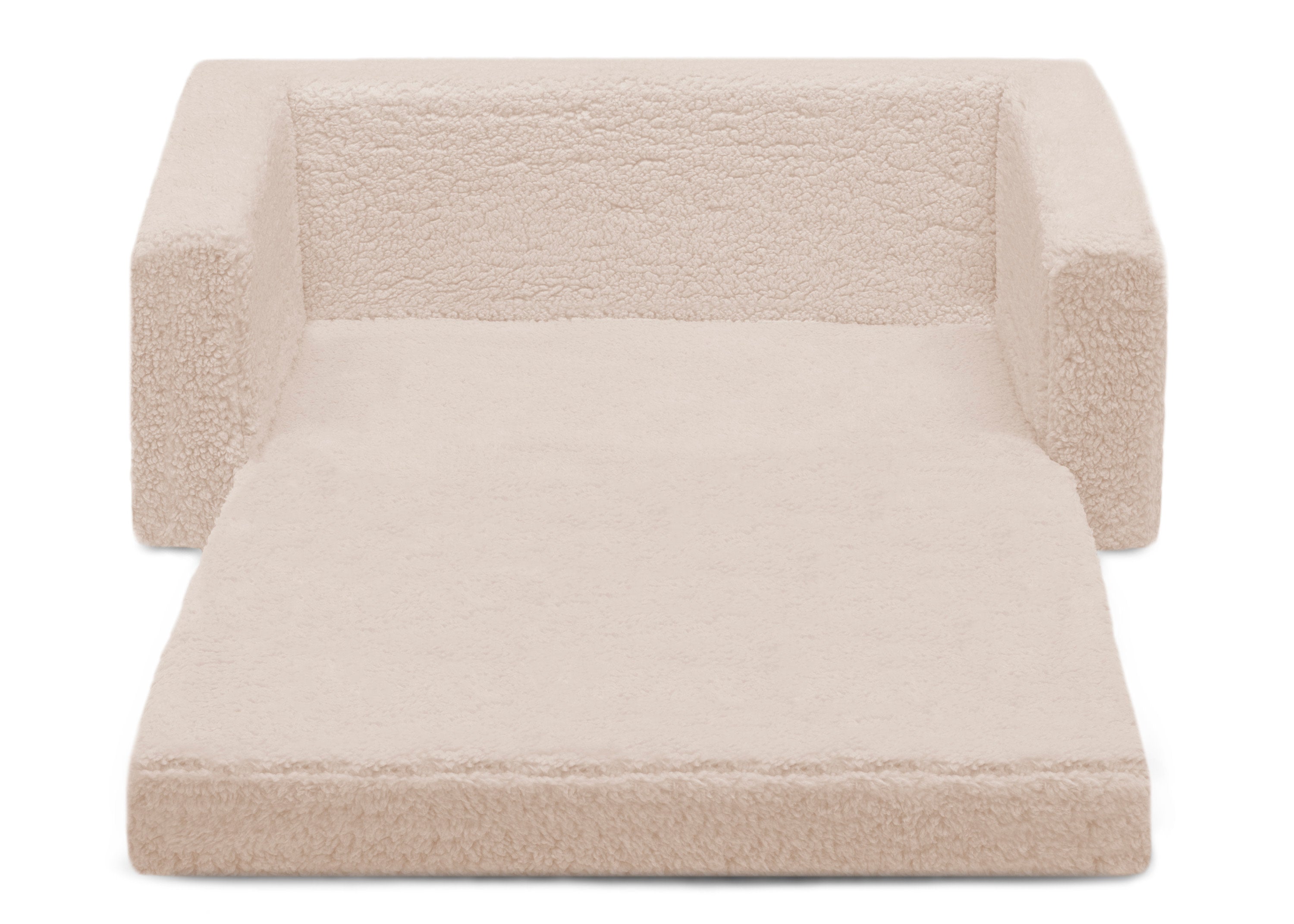 Personalized Cozee Flip Out Sherpa 2-in-1 Convertible Sofa to Lounger for Kids - Soft & Comfy Children's Furniture for Playroom, Bedroom or Nursery