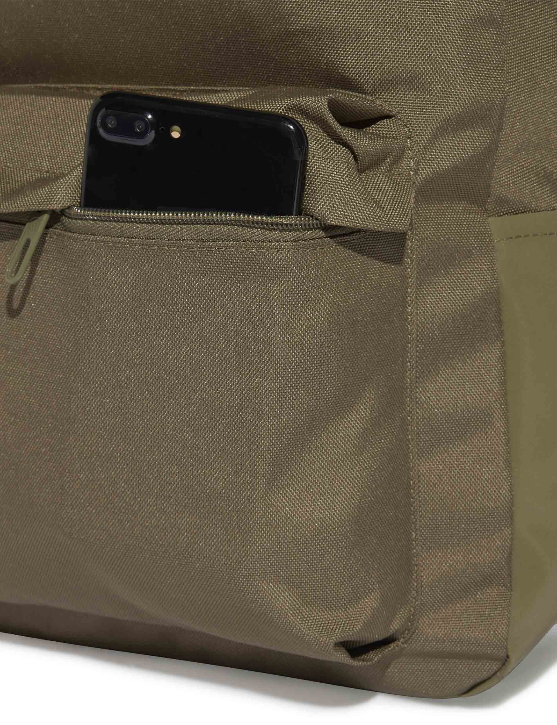 Classic 3 Bar Logo Backpack - Waterproof Travel Backpack for Men & Women, Olive Strata/Black - Perfect for School, Work, Gym & Outdoor Adventures