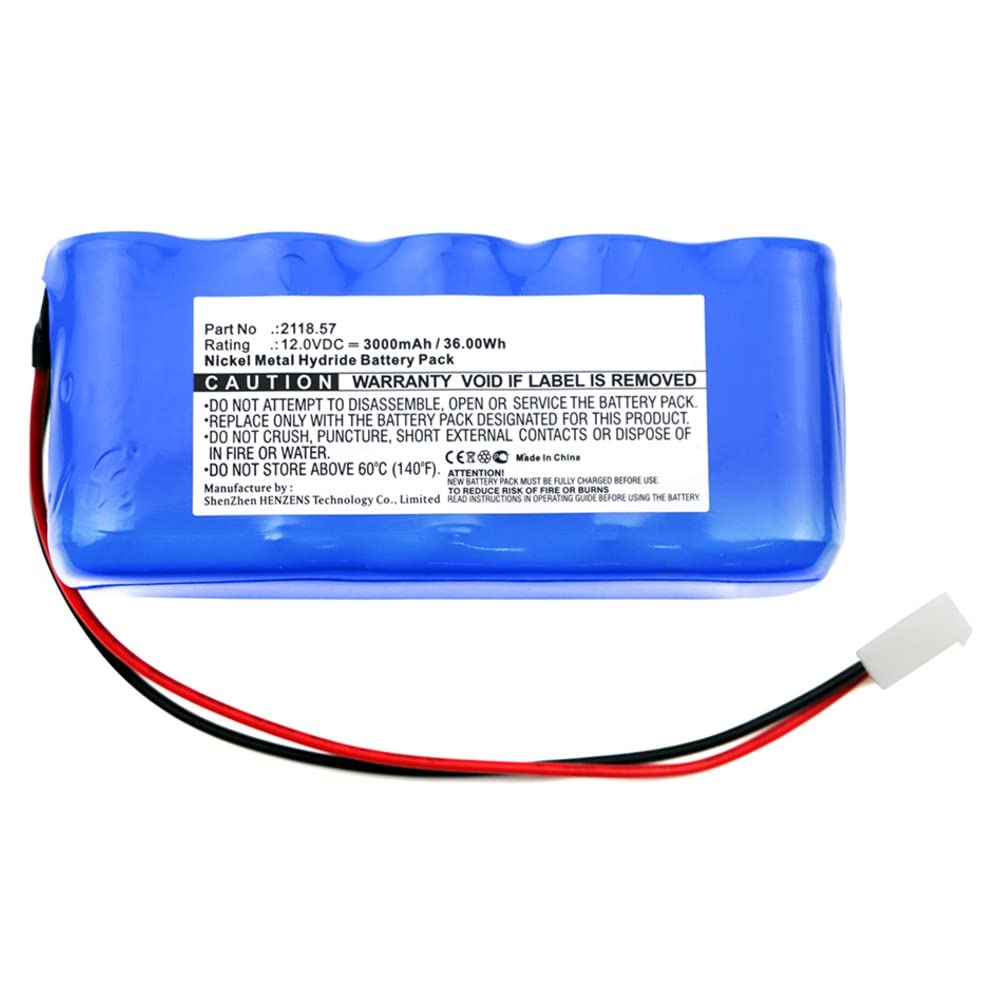Synergy Digital Equipment Battery - Ni-MH 12V 3000mAh Replacement for AEMC 2118.57 | Power Supply for Electrical Testing Equipment & Industrial Instruments