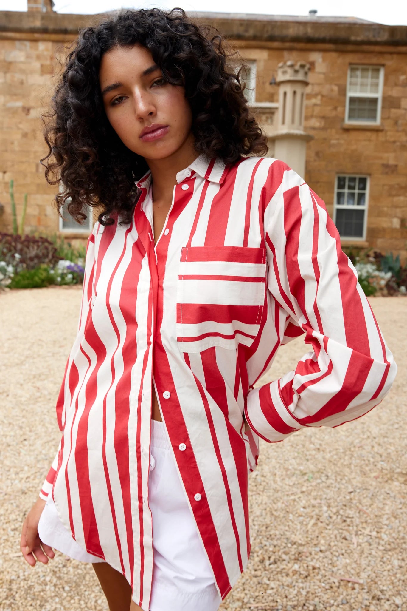 Buddy Shirt in Ruby Antique Stripe - Stylish Casual Wear for Men & Women | Perfect for Everyday Outfits, Office & Date Nights