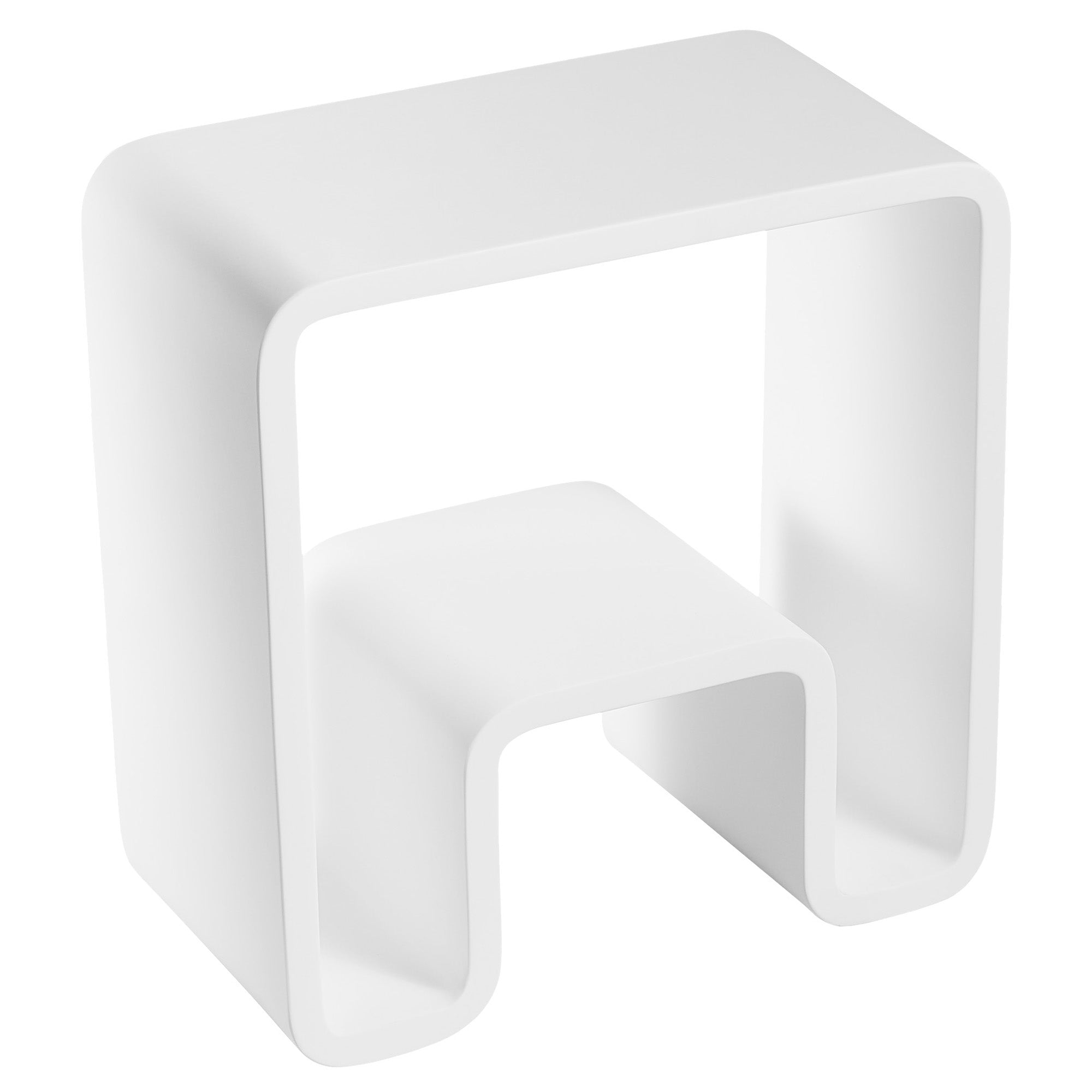 Ancona 17-Inch Bathroom Shower Bench - Pure Acrylic Stone Seat with Non-Slip Surface in Matte White - Perfect for Elderly, Disabled & Spa Relaxation