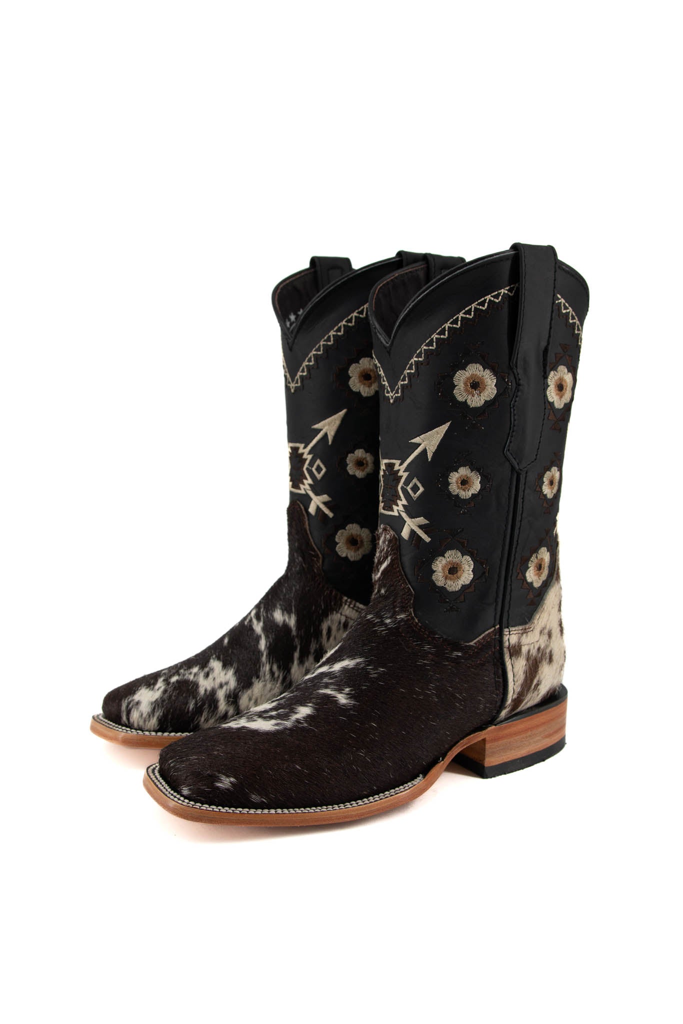 Women's Cowhide Square Toe Boots Size 6 - Comfortable Short Shaft Ankle Booties for Casual Outfits & Office Wear - FINAL SALE