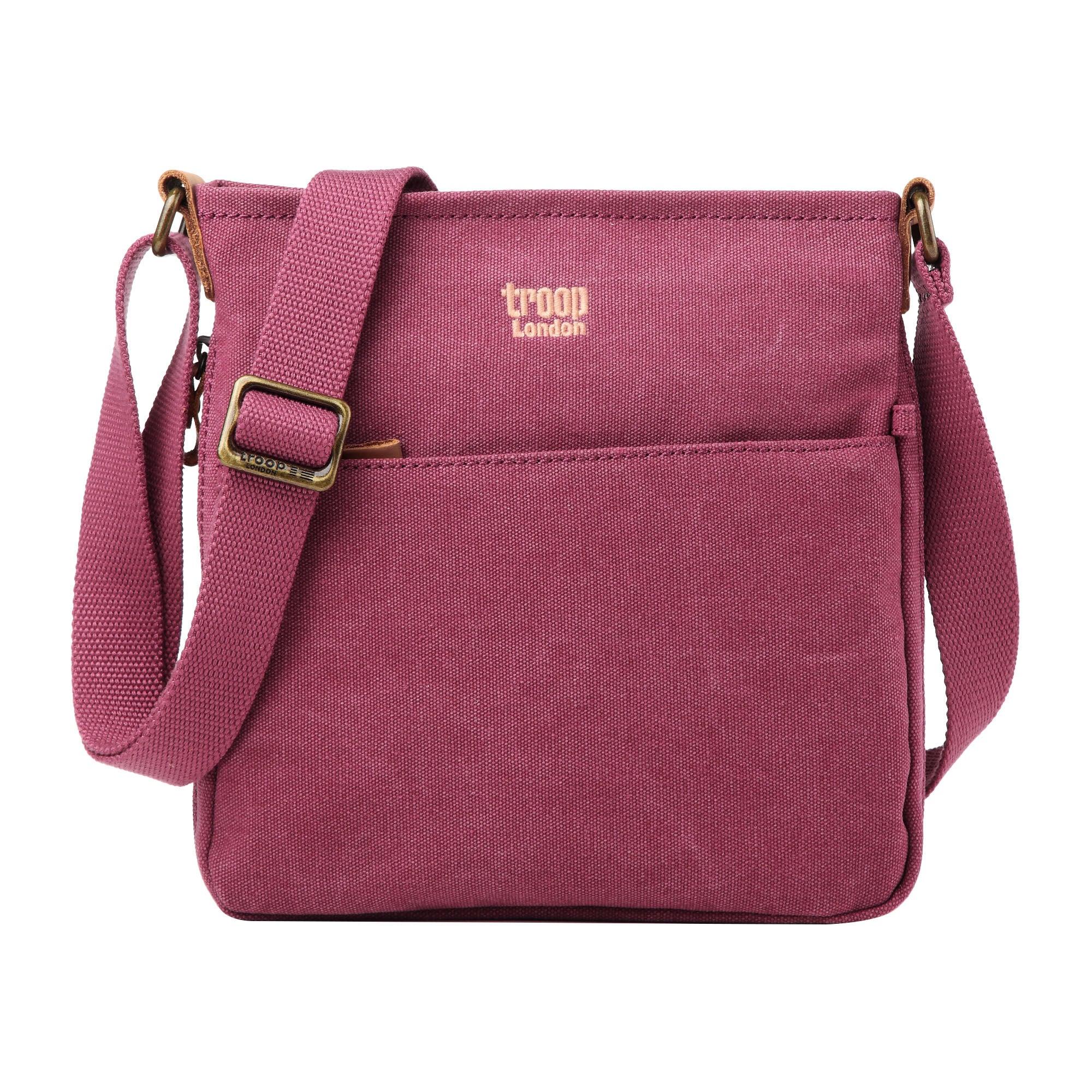Troop London Classic Canvas Crossbody Bag for Men & Women - Stylish & Durable Shoulder Bag for Travel, Work & Everyday Use
