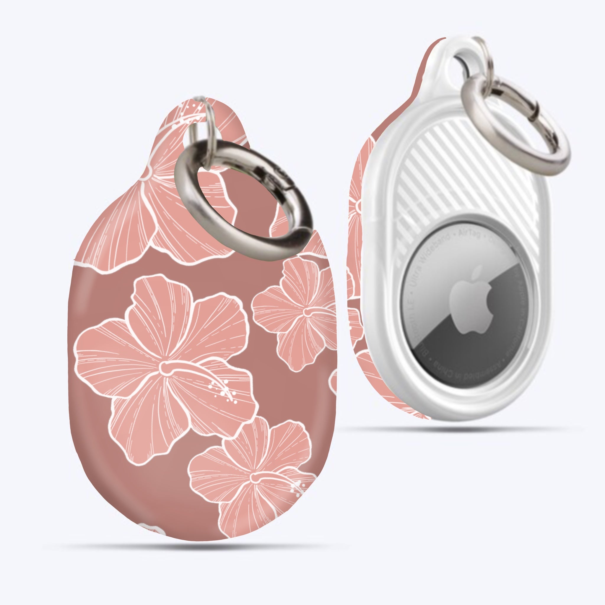 Hibiscus Dream AirTag Case - Stylish & Durable Airtag Holder for iPhone - Perfect for Travel, Luggage, Keys & Pet Tracking