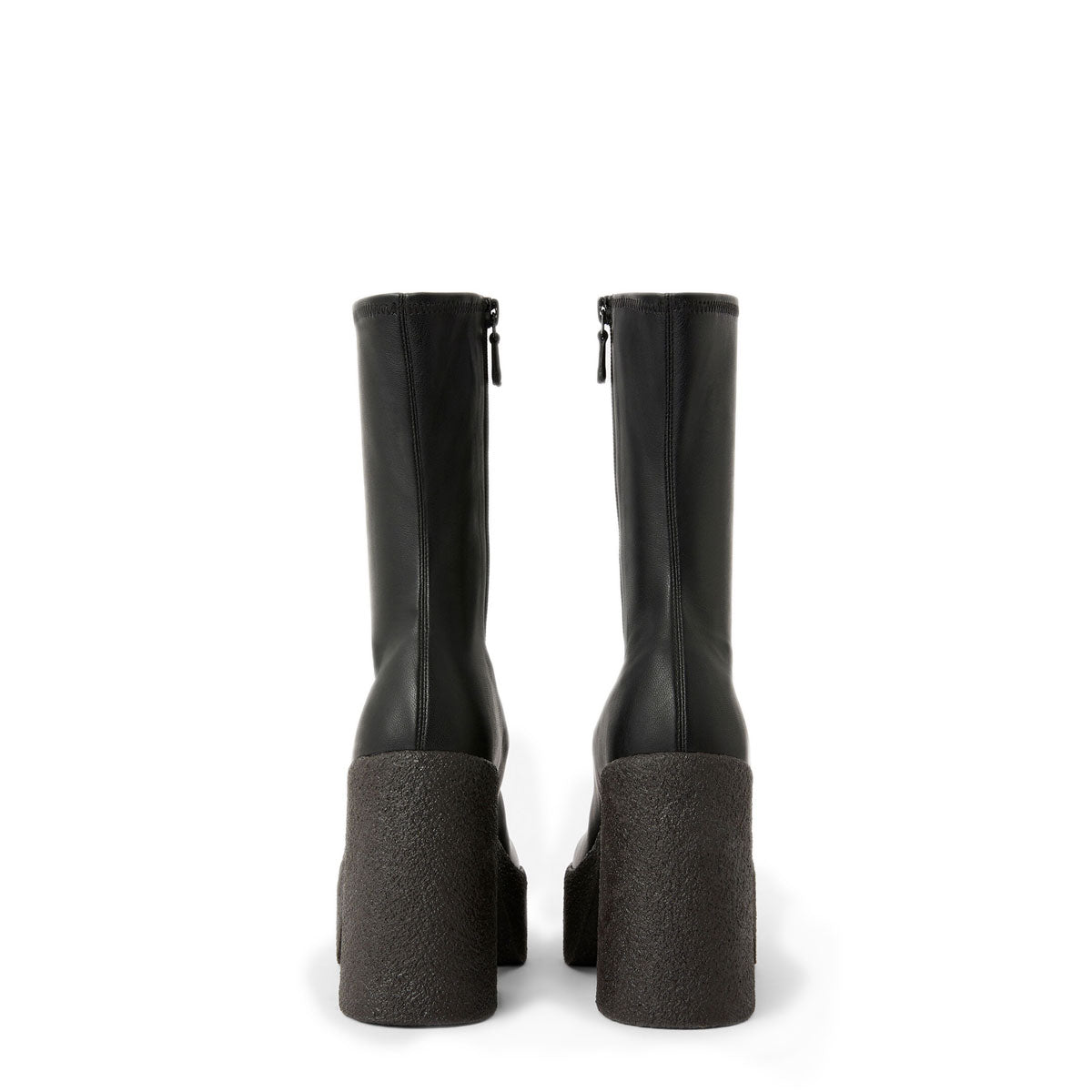 Skyla Chunky Platform Ankle Boots for Women - Black Leather Winter Booties with Non-Slip Sole | Perfect for Casual Outfits, Office Wear & Fall Fashion