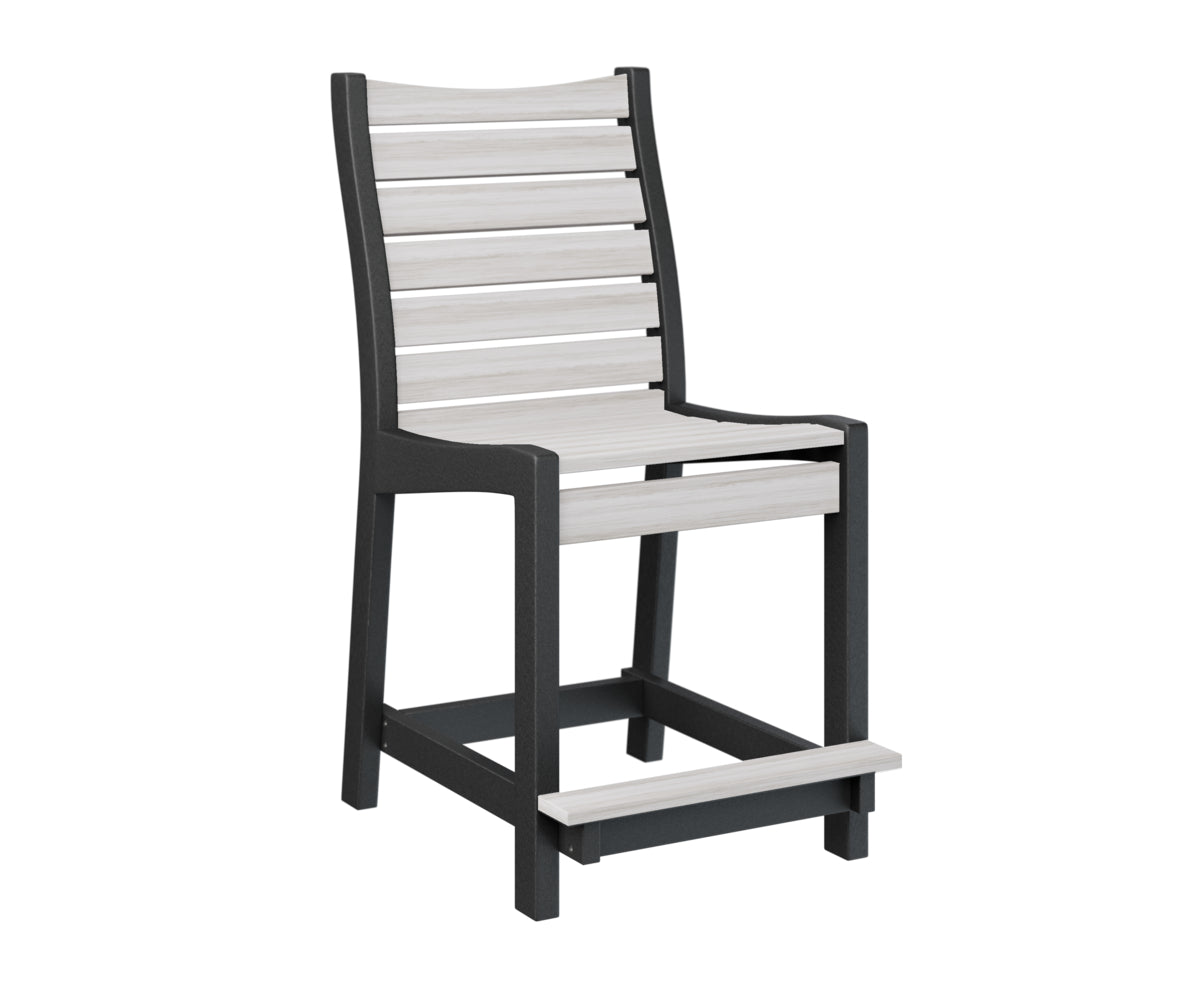 Berlin Gardens Bristol Counter Chair - Stylish Bar Stool for Kitchen Island, Breakfast Nook & Outdoor Dining - Adjustable Height & Comfortable Seating