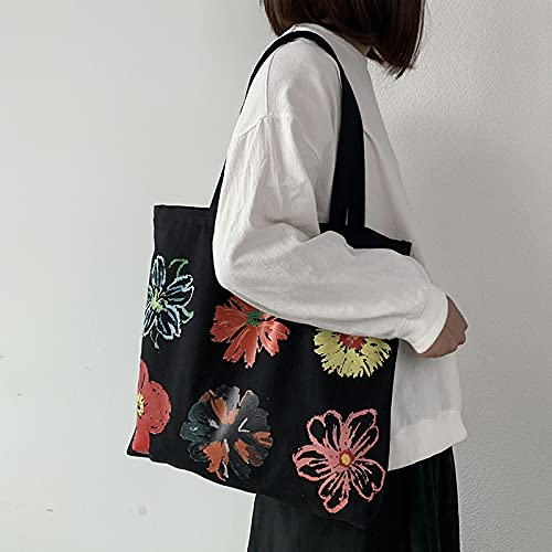Stylish Women's Canvas Tote Bag with Zipper - Durable Shoulder Bag for Work, Beach, Travel, Shopping & Groceries | Perfect for Office Commute, Weekend Getaways & Daily Errands