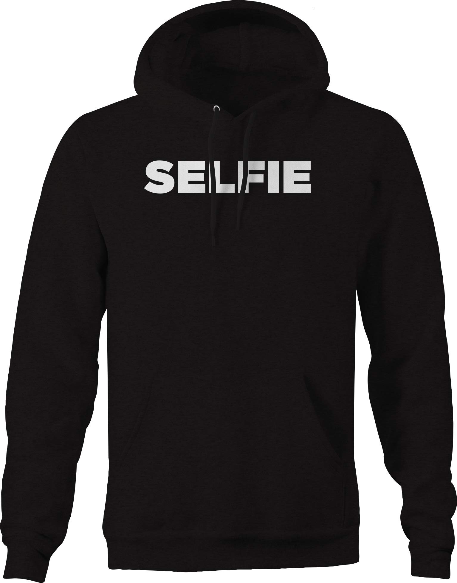 Funny Selfie Hoodie for Men - Black | Trendy & Comfortable Pullover for Casual Wear, Street Style & Social Media Photos