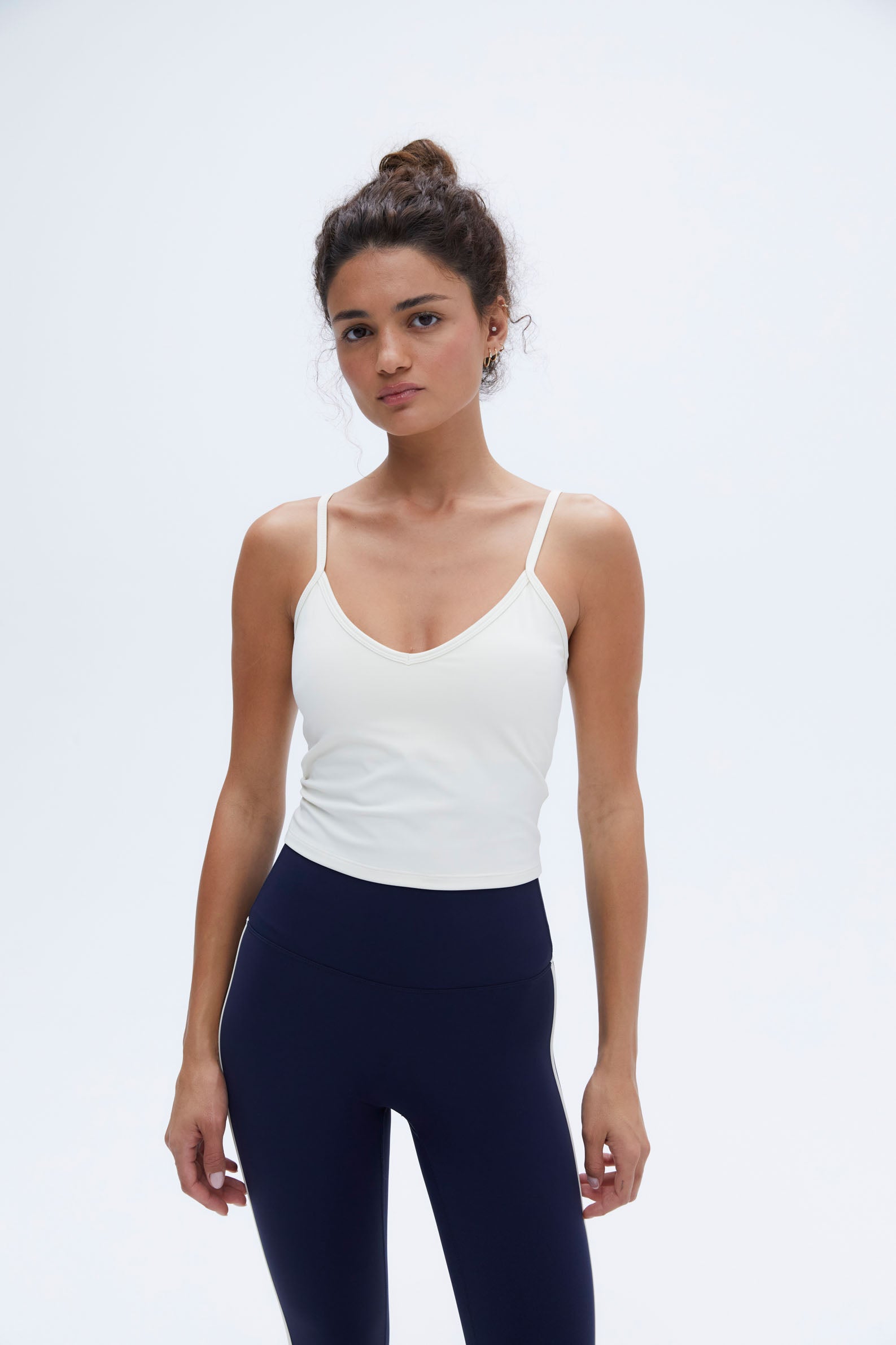 Ultimate Piping Longline Tank Top - Marshmallow White | Women's Fashion Basic Tee for Casual Wear & Layering