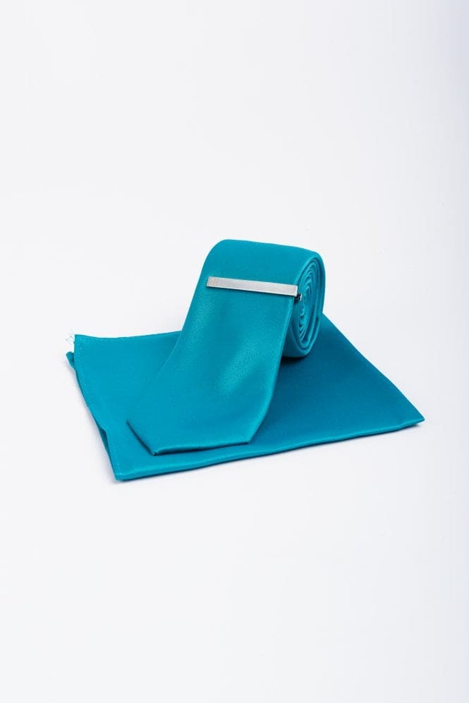 Premium Cavani Satin Tie & Pocket Square Set - Elegant Formal Wear Accessories for Weddings, Business Meetings & Special Occasions