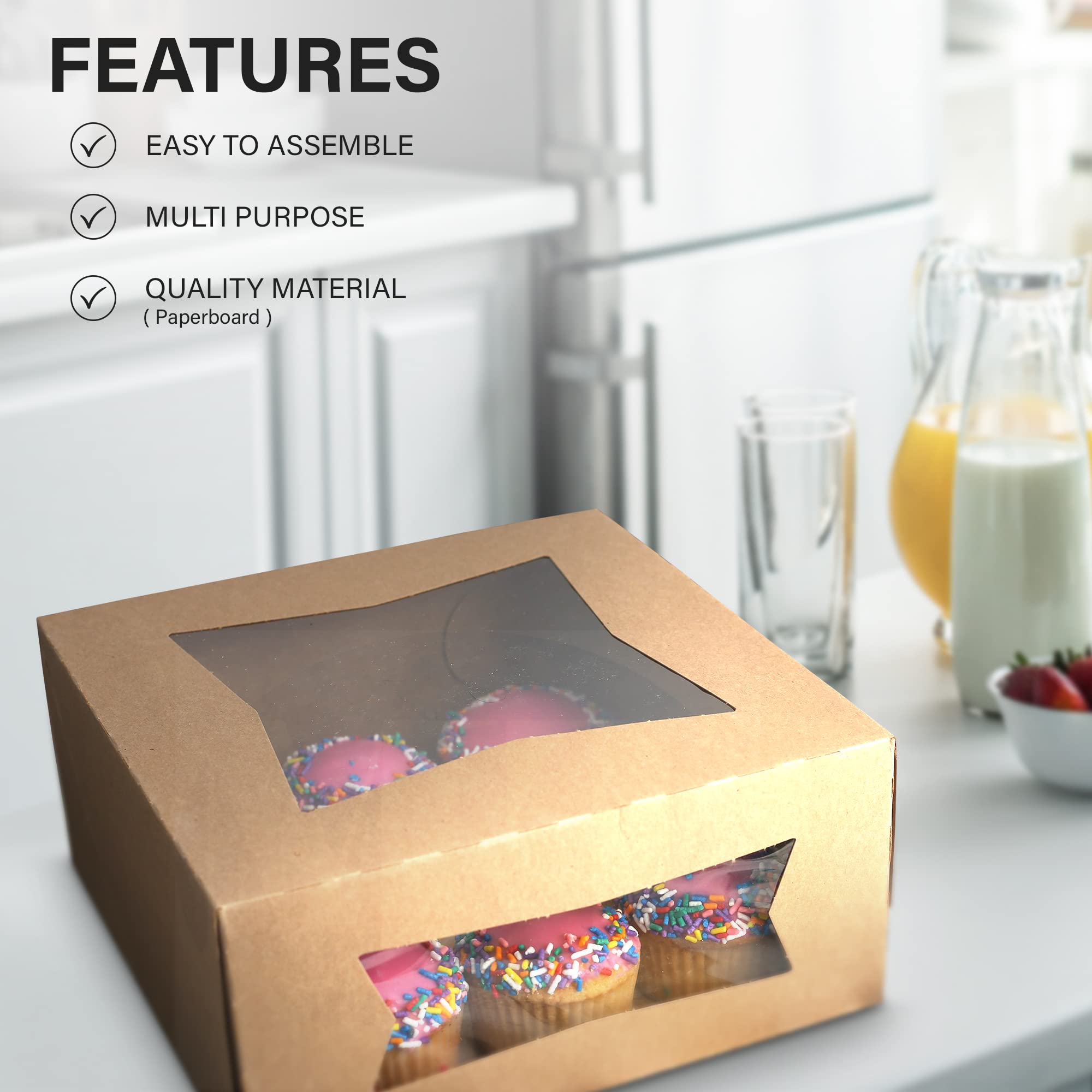 MT Auto Pop-Up Bakery Boxes 9x9x4