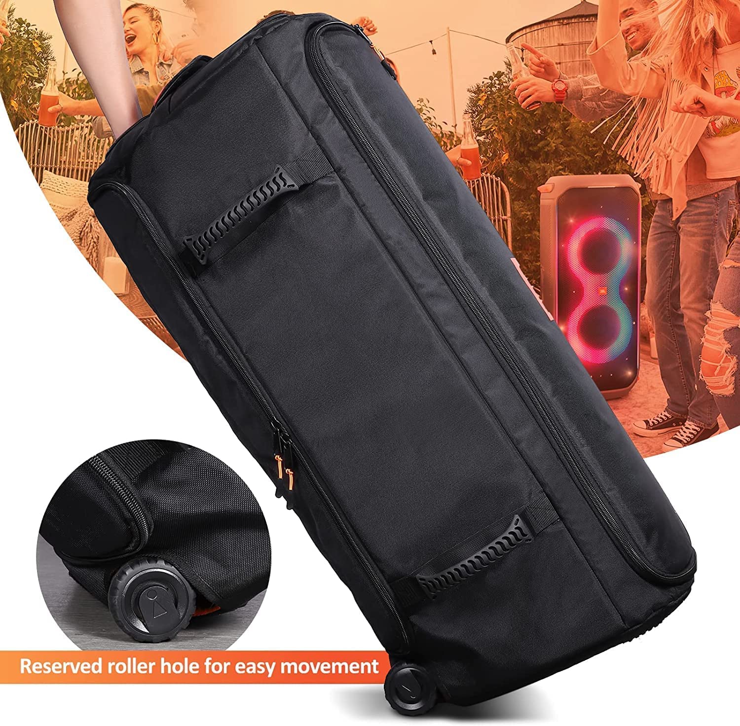 JBL PARTYBOX 710 Speaker Cover - Waterproof Protective Case & Portable Storage Bag for DJ Equipment, Live Performances | Durable Tote Backpack for Outdoor Parties, Travel, Camping & Events | Perfect for Concerts, Beach Trips & Music Festivals